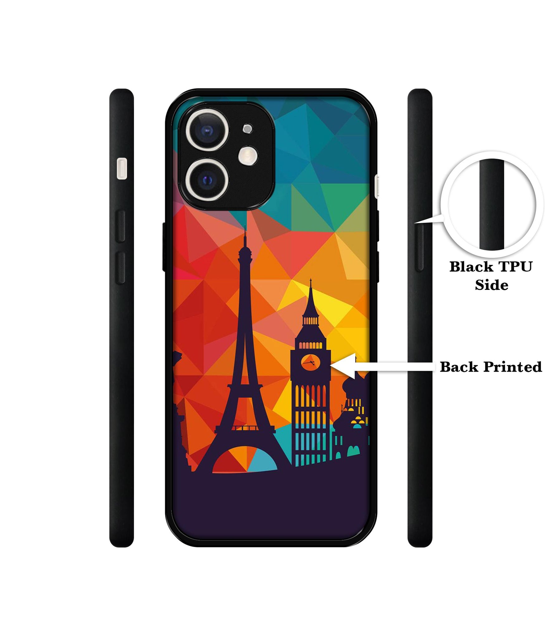 Colored Paris Design Designer 2D Printed Back Case Cover for Apple iPhone 12 Mini