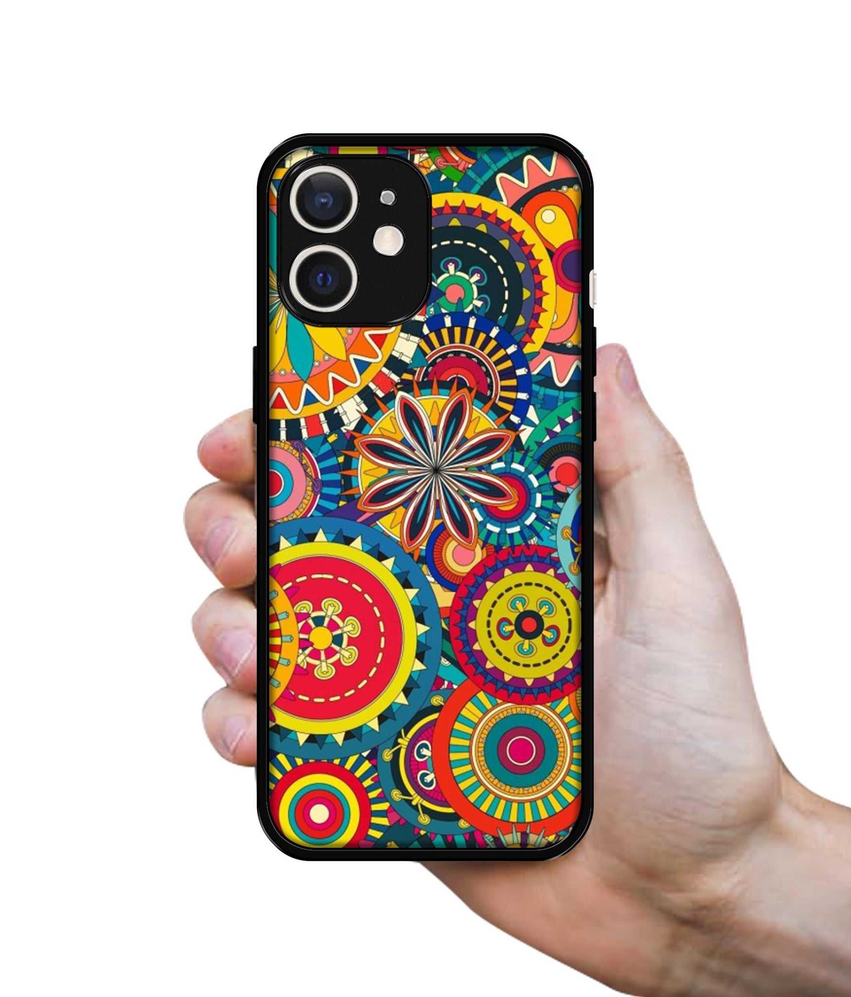 Ring Pattern Print Design Designer 2D Printed Back Case Cover for Apple iPhone 12 Mini