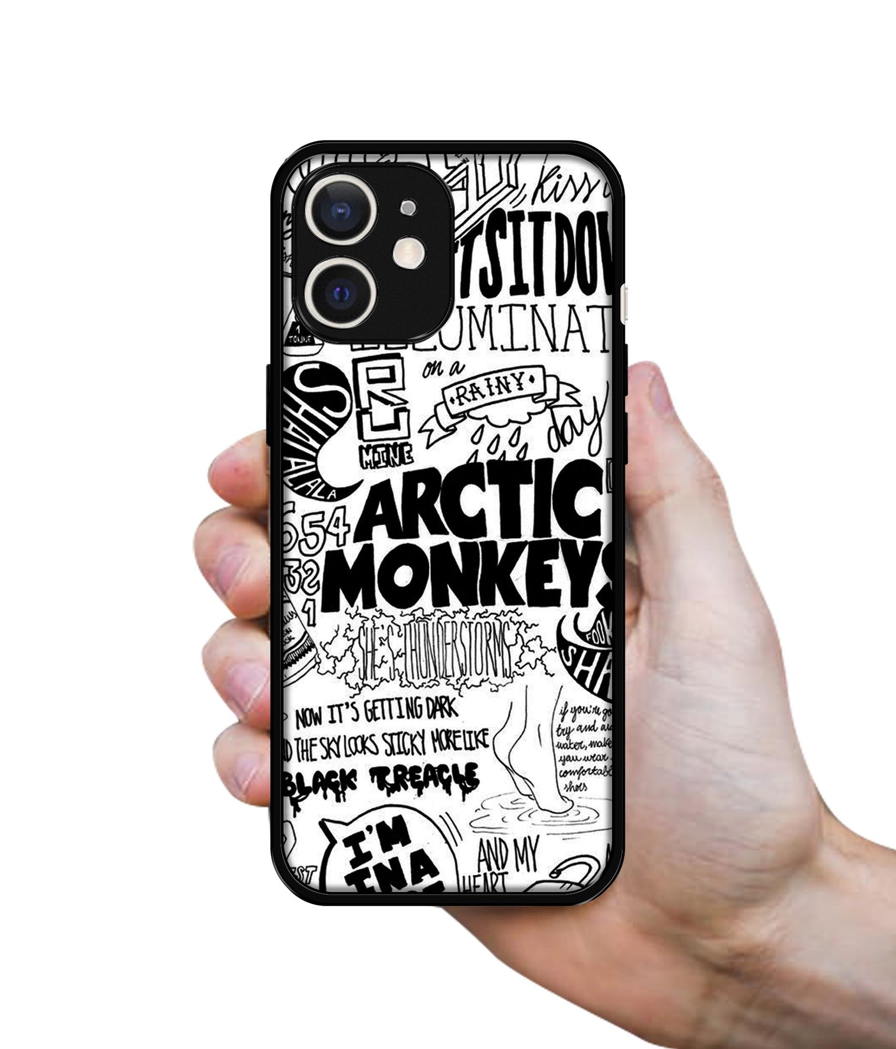 Arctic Monkeys Pattern Design Designer 2D Printed Back Case Cover for Apple iPhone 12 Mini