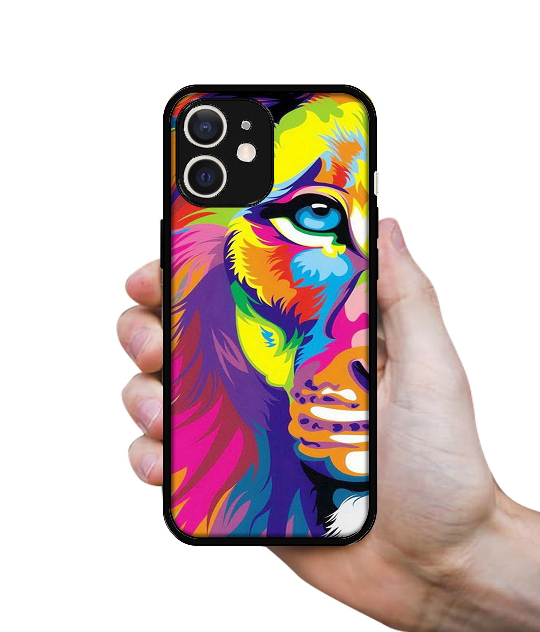 Lion Design Designer 2D Printed Back Case Cover for Apple iPhone 12 Mini