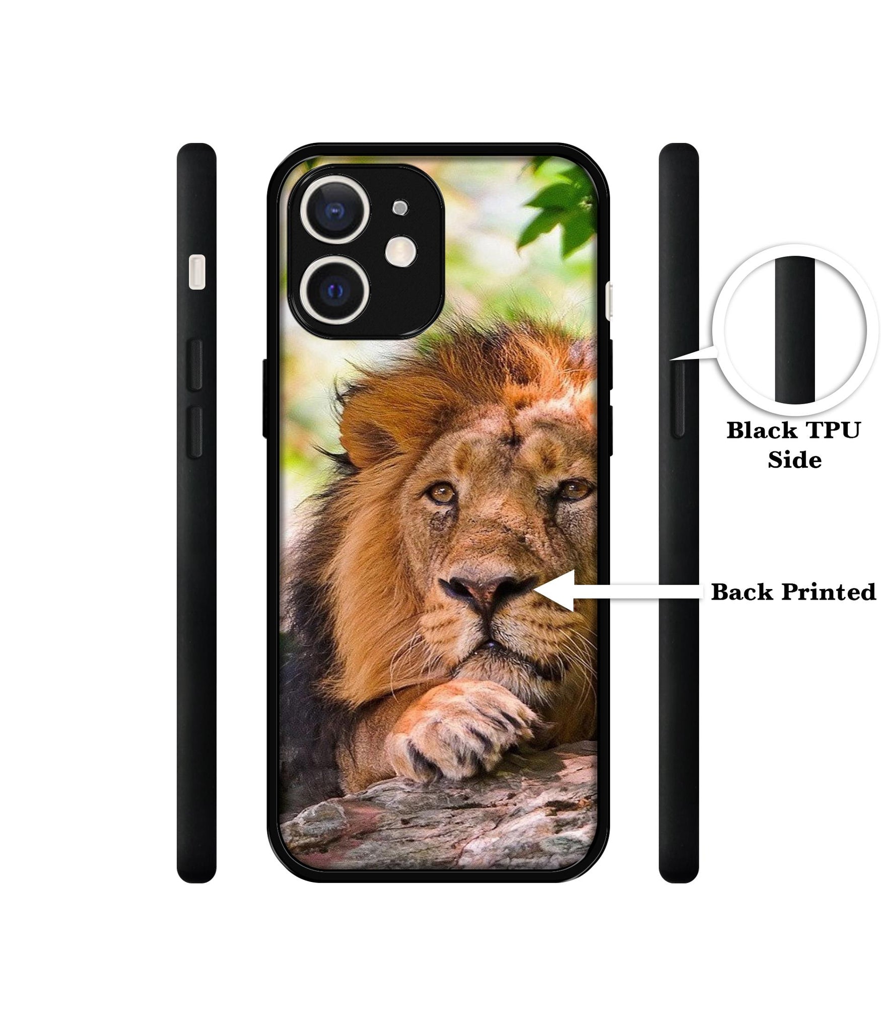 Tiger Pattern Print Design Designer 2D Printed Back Case Cover for Apple iPhone 12 Mini