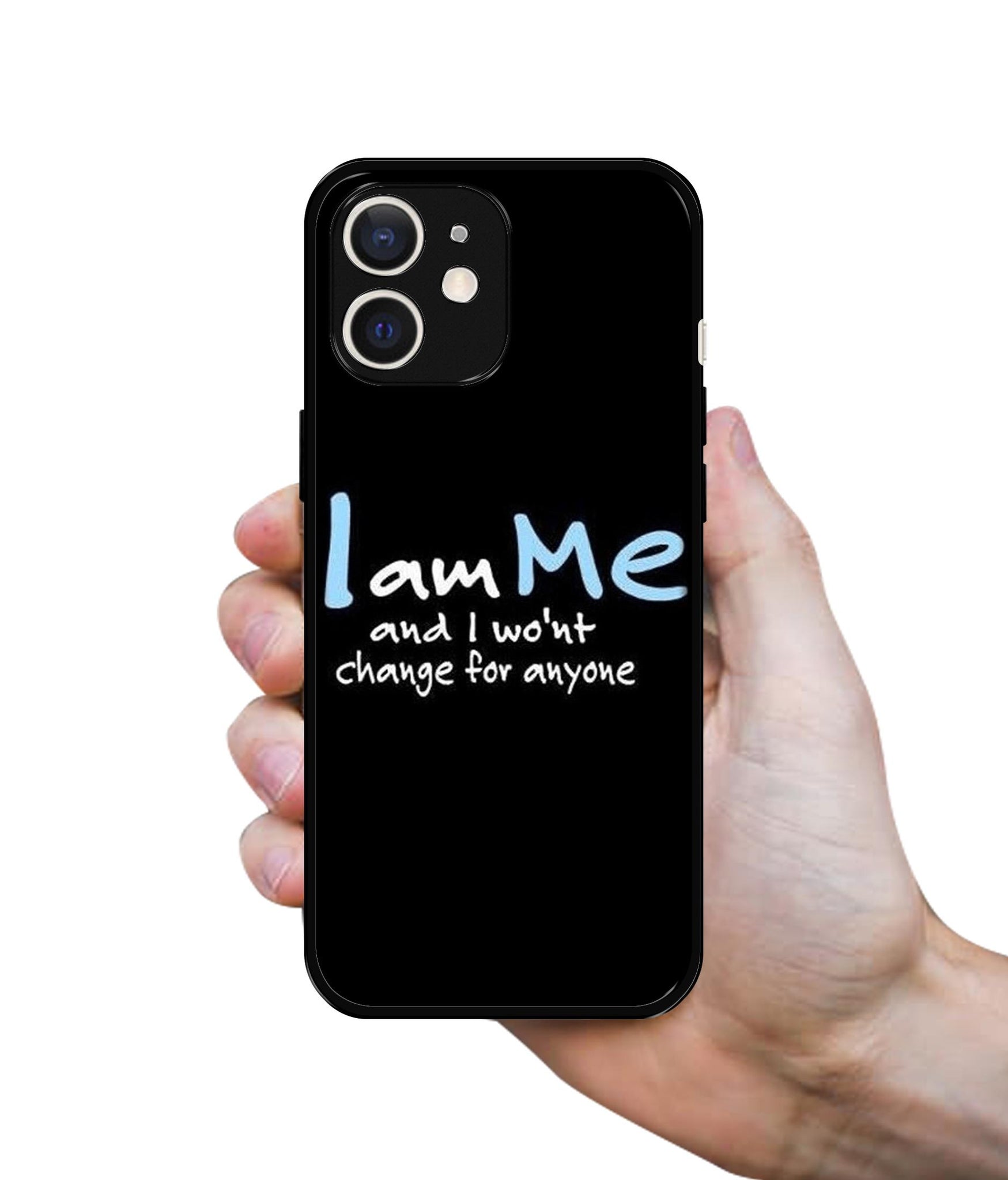 I Am Me Quotes Design Designer 2D Printed Back Case Cover for Apple iPhone 12 Mini