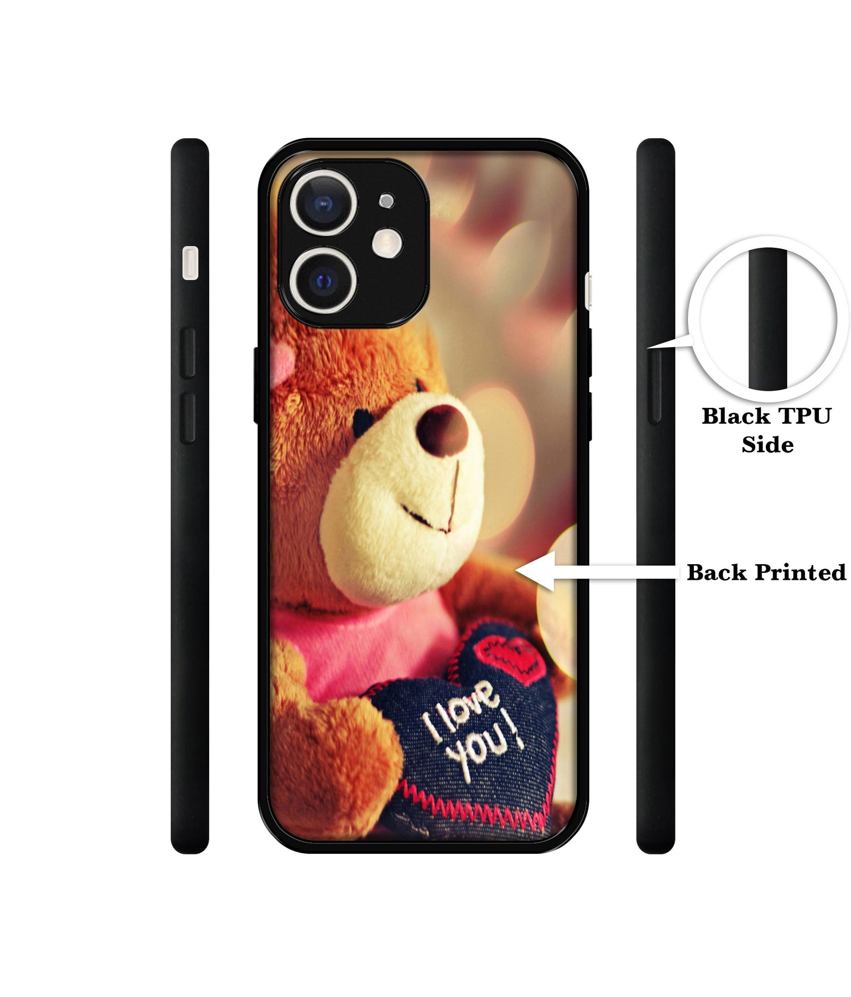 Teddy Bear Design Designer 2D Printed Back Case Cover for Apple iPhone 12 Mini