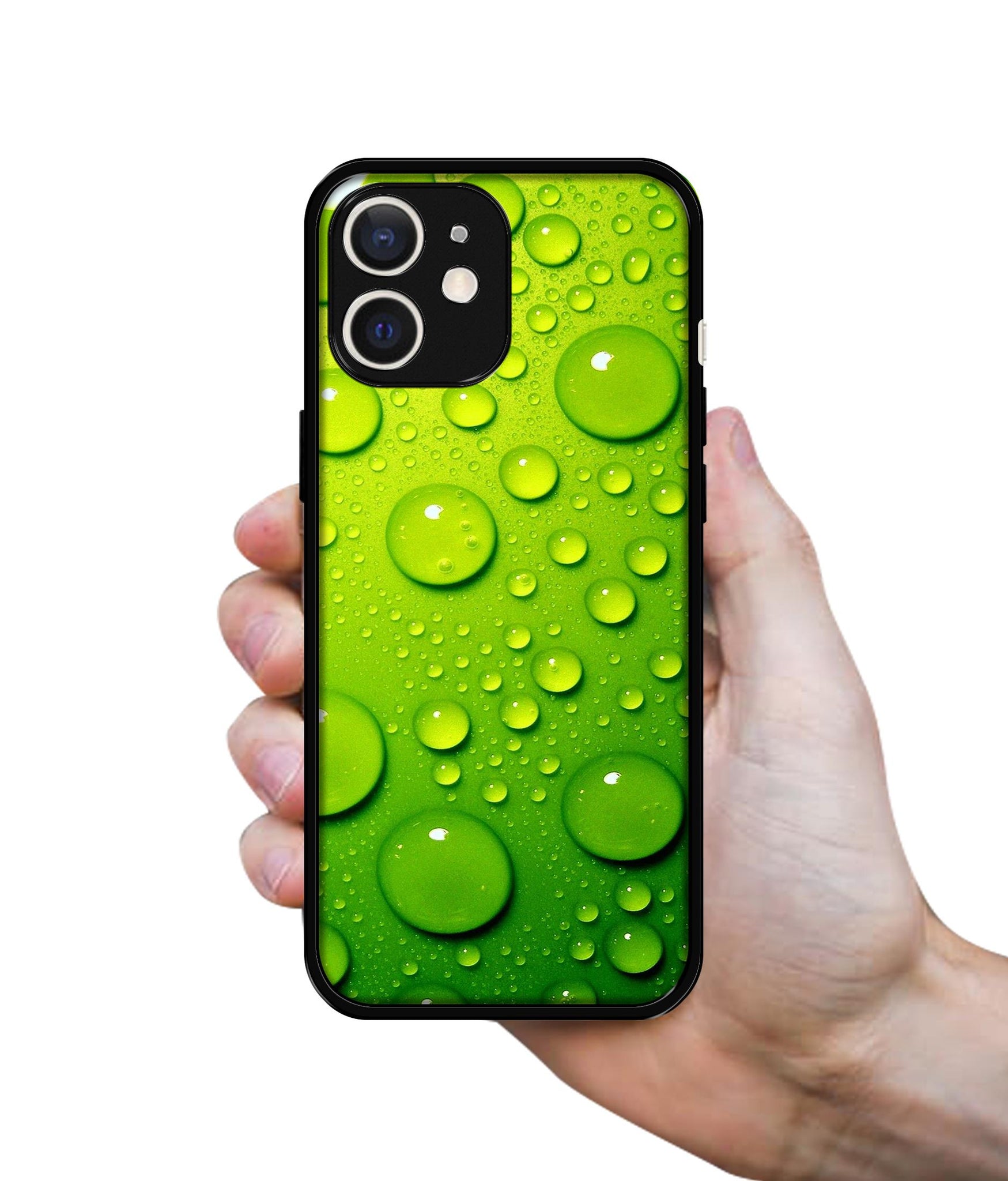 Green Bubbles Design Designer 2D Printed Back Case Cover for Apple iPhone 12 Mini