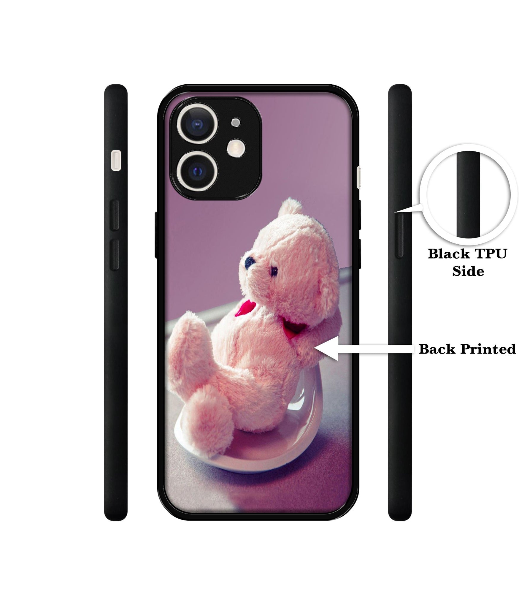 Cute Teddy Bear Design Designer 2D Printed Back Case Cover for Apple iPhone 12 Mini