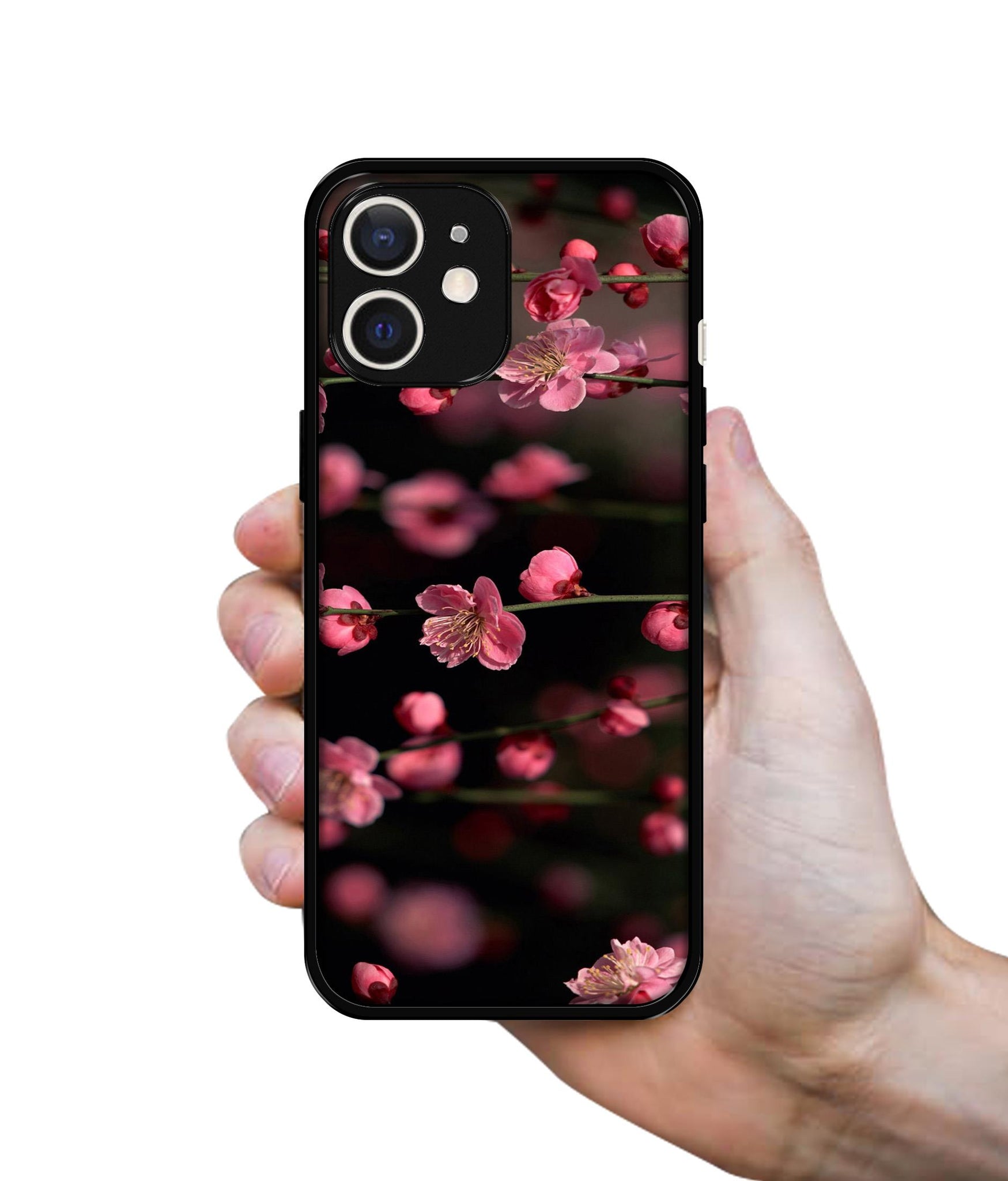 Pink Flowers Design Designer 2D Printed Back Case Cover for Apple iPhone 12 Mini