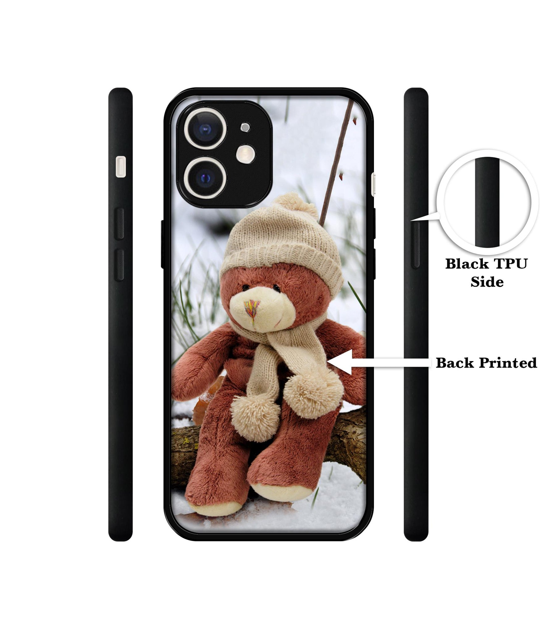 Woolen Bear Design Designer 2D Printed Back Case Cover for Apple iPhone 12 Mini