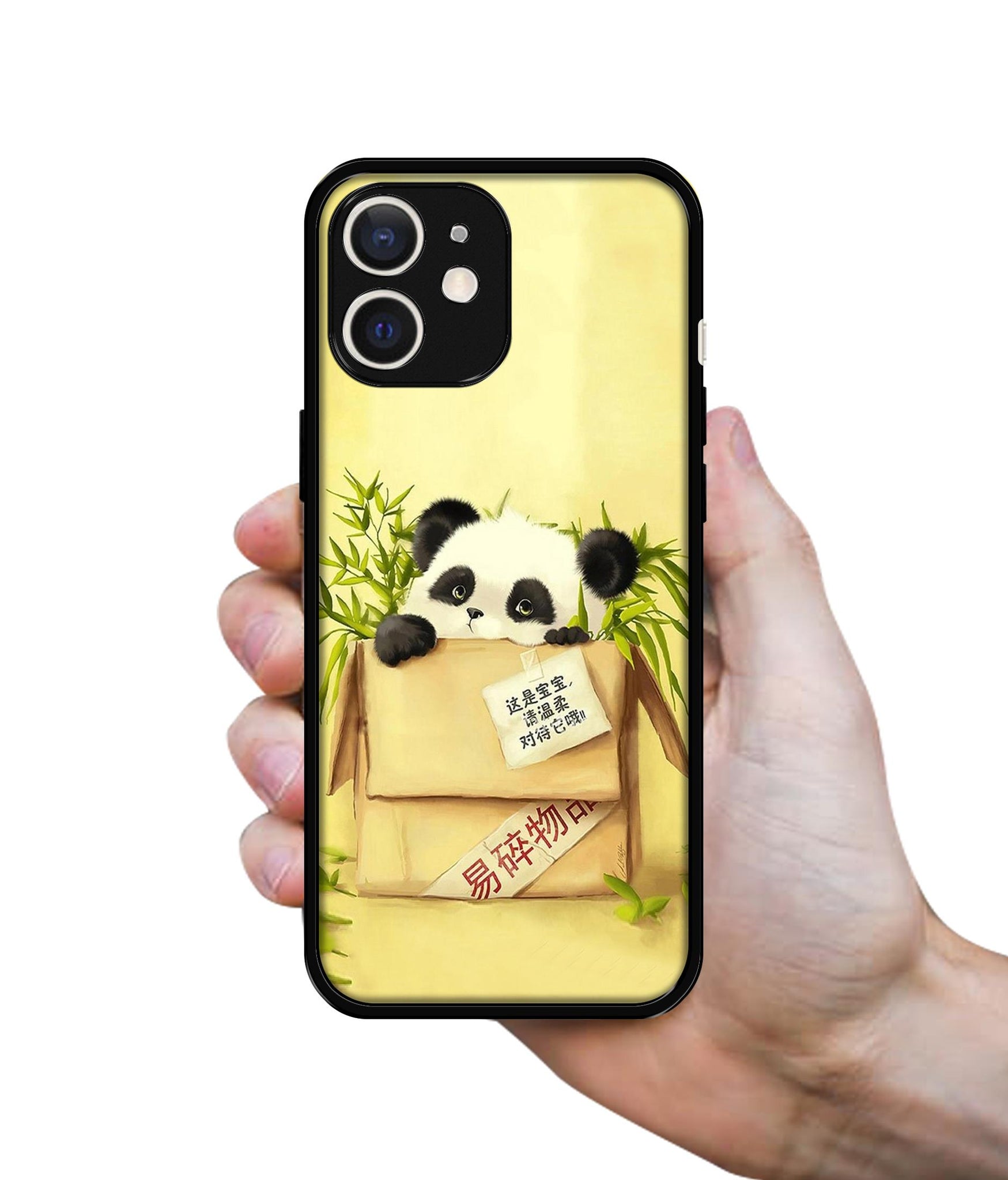 Panda In Box Design Designer 2D Printed Back Case Cover for Apple iPhone 12 Mini