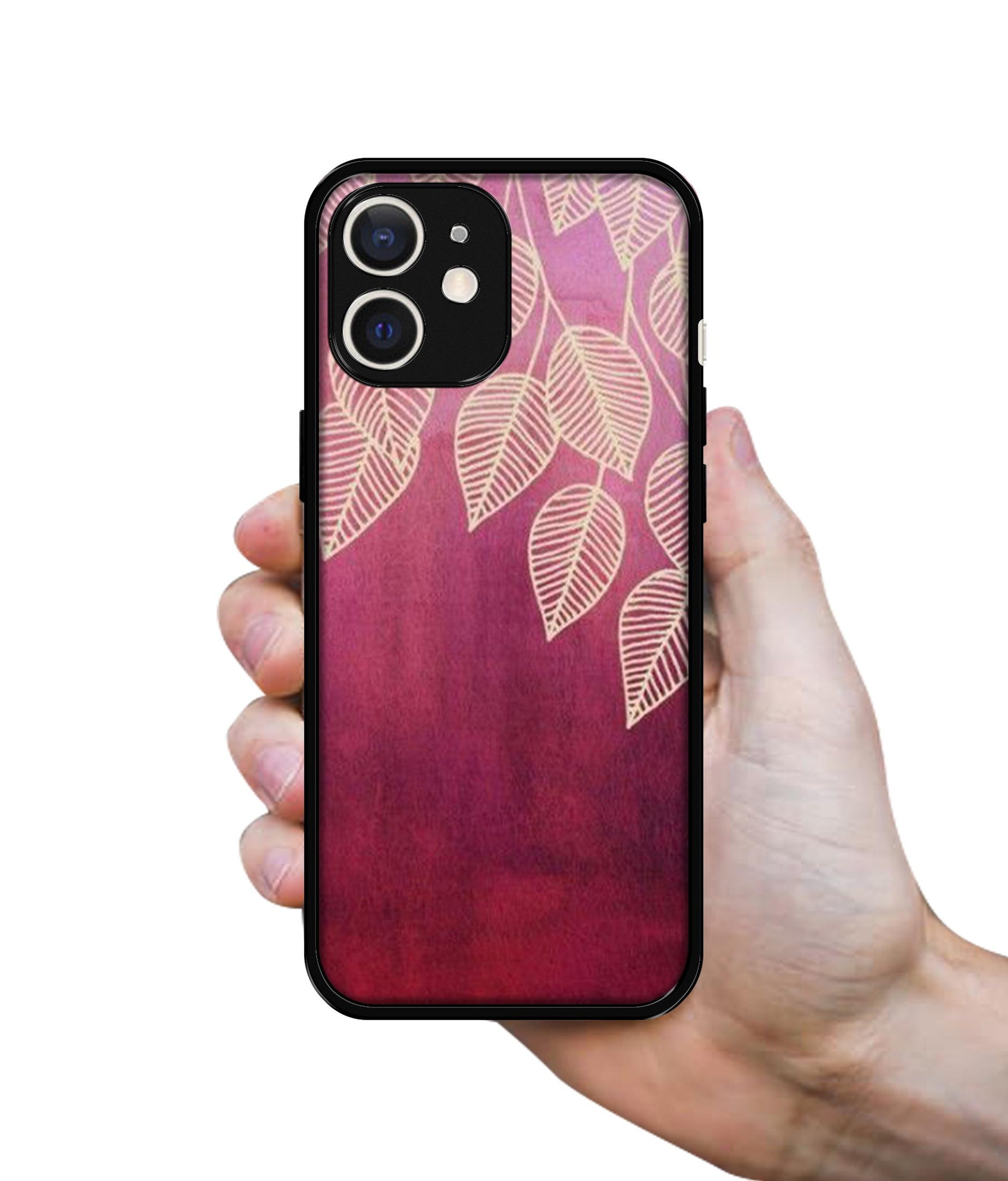 Leaf Pattern Design Designer 2D Printed Back Case Cover for Apple iPhone 12 Mini