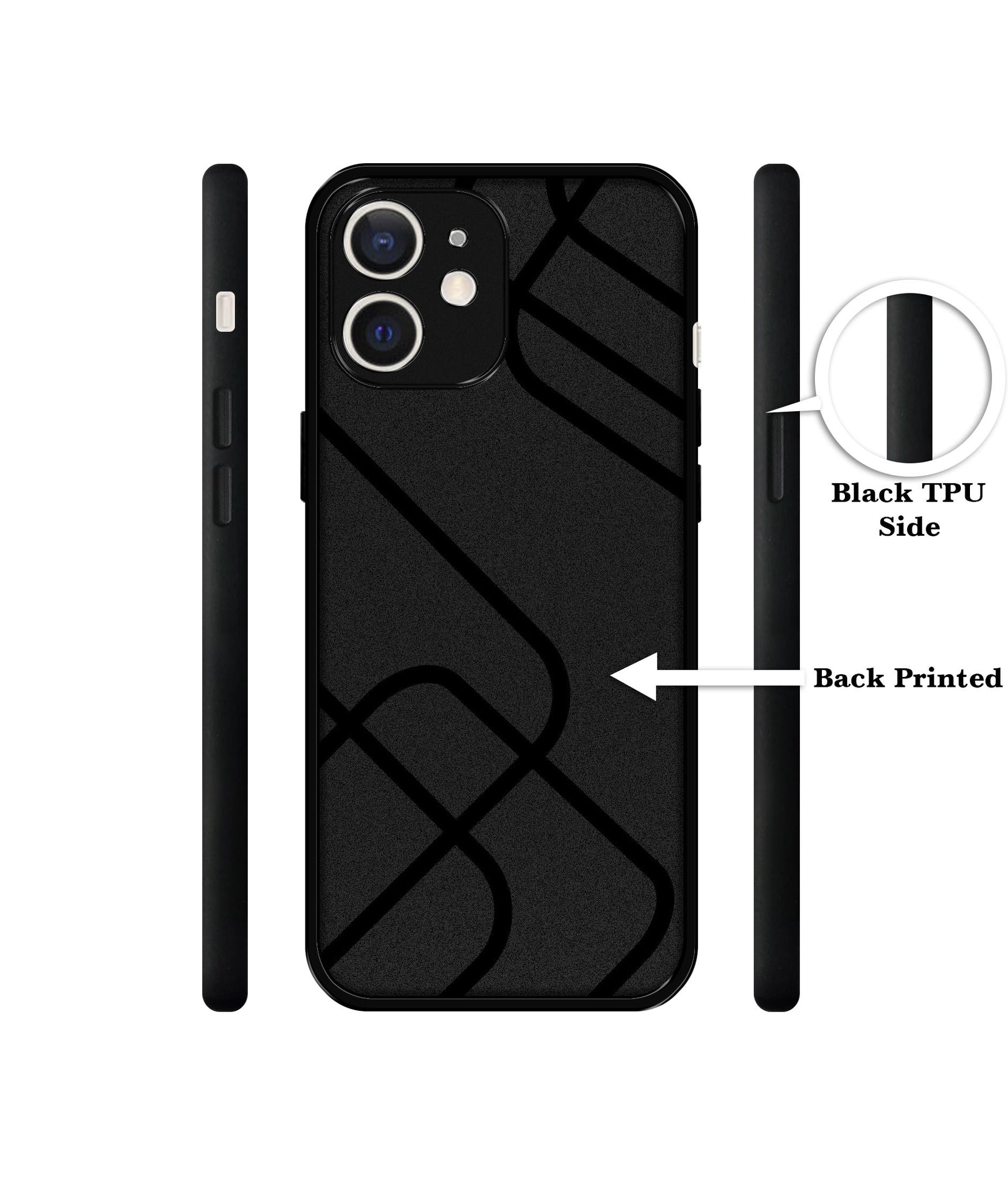 Zig-Zag Black Line Design Designer 2D Printed Back Case Cover for Apple iPhone 12 Mini