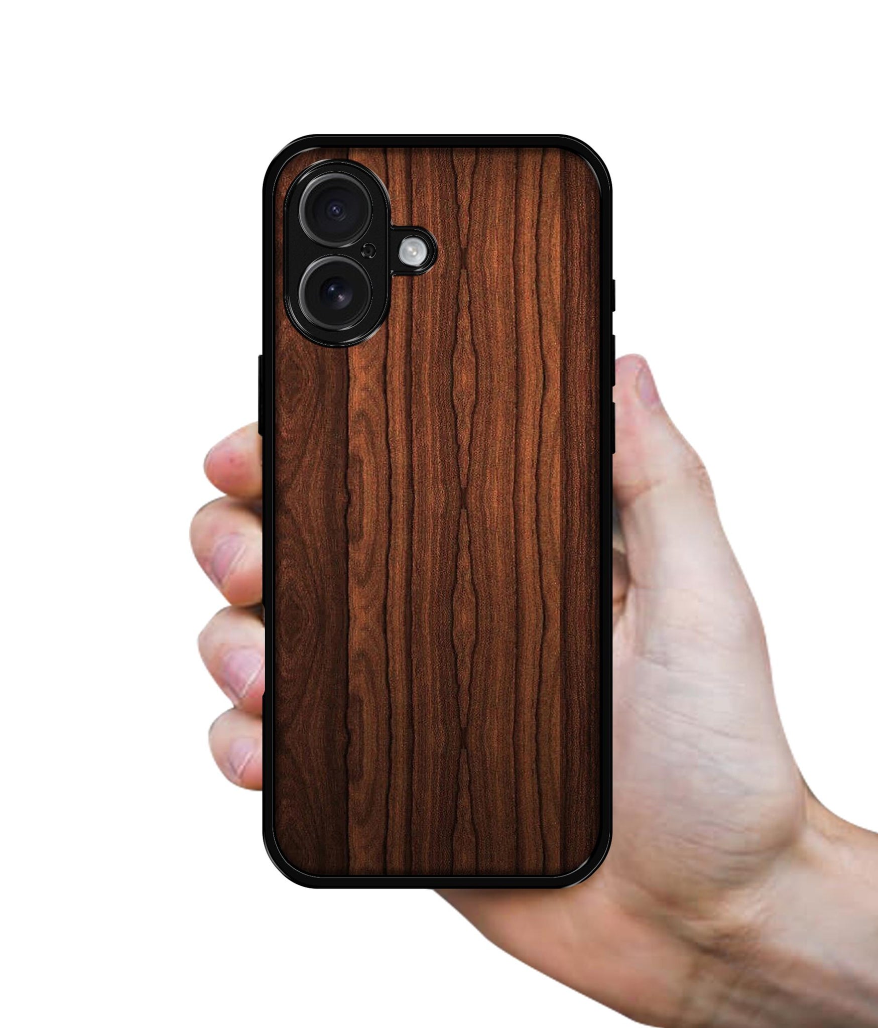 Brown Wooden Texture Design Designer 2D Printed Back Case Cover for Apple iPhone 16 Plus