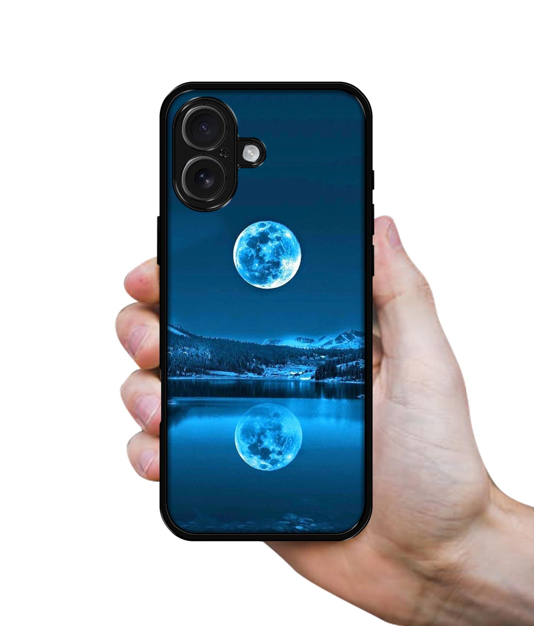 Awesome Moon Design Designer 2D Printed Back Case Cover for Apple iPhone 16 Plus