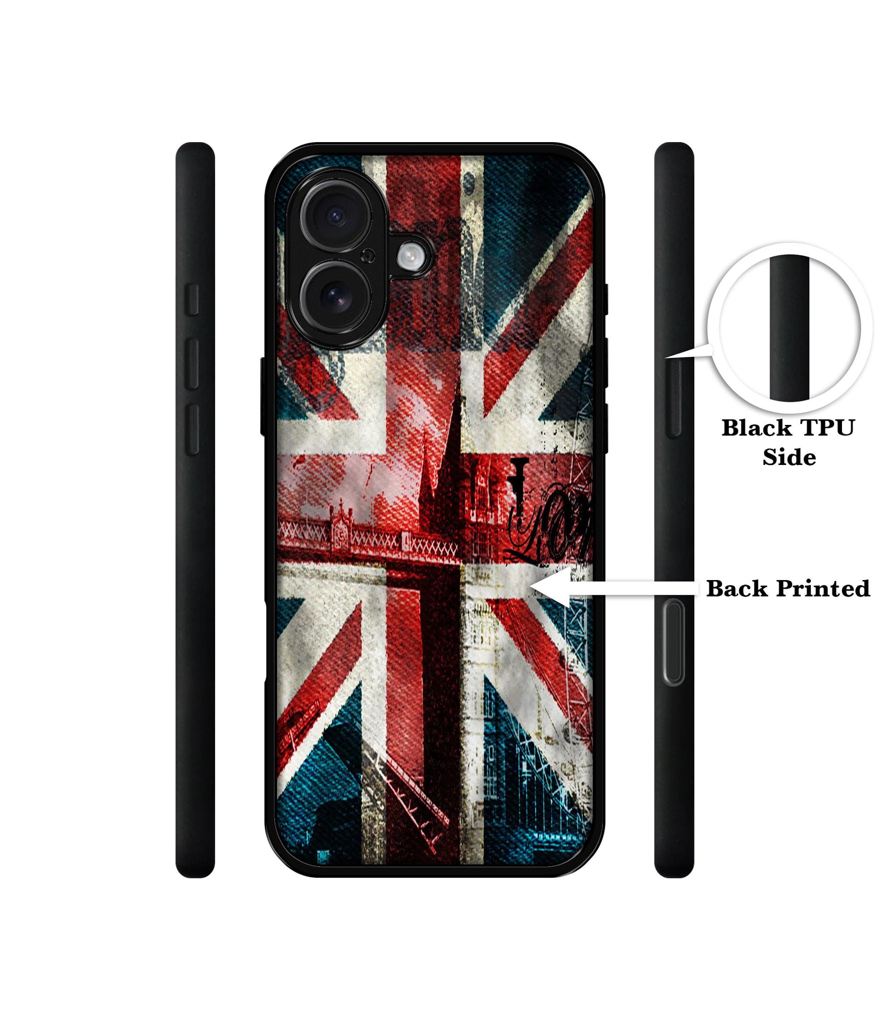 London Flag wallpaper Design Designer 2D Printed Back Case Cover for Apple iPhone 16 Plus