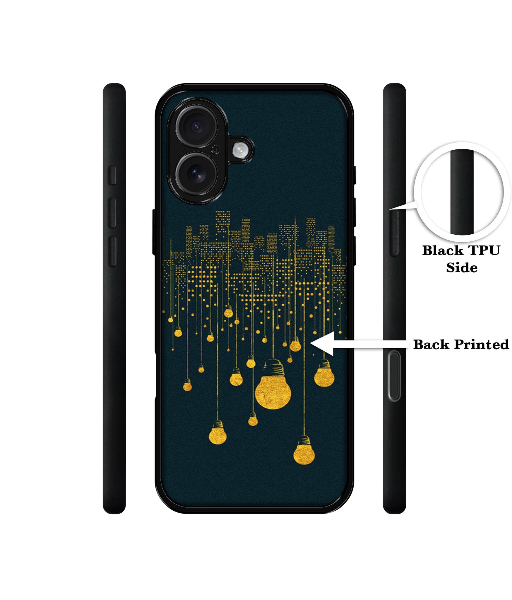 City Light Pattern Design Designer 2D Printed Back Case Cover for Apple iPhone 16 Plus