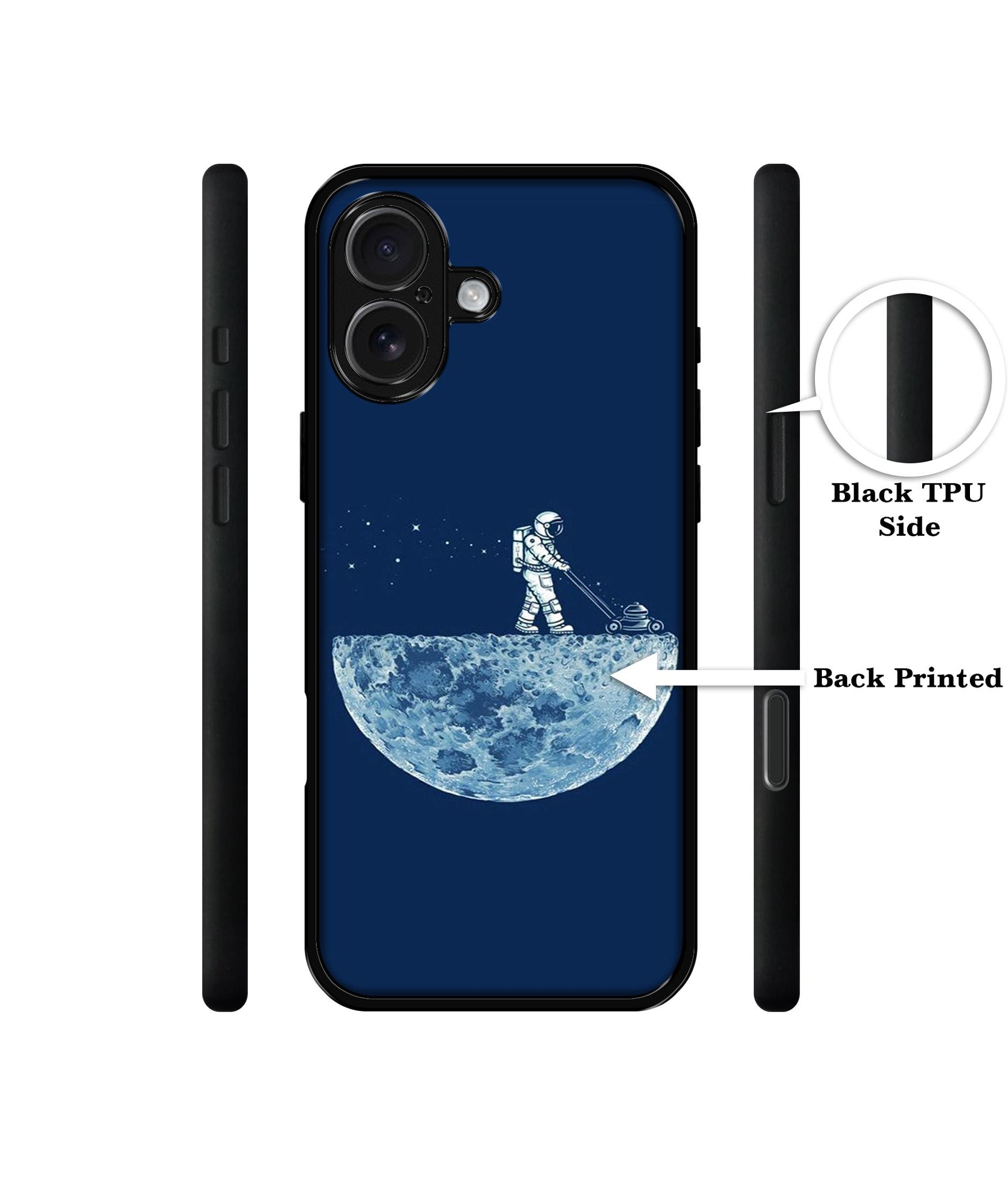 Moon Walk Design Designer 2D Printed Back Case Cover for Apple iPhone 16 Plus