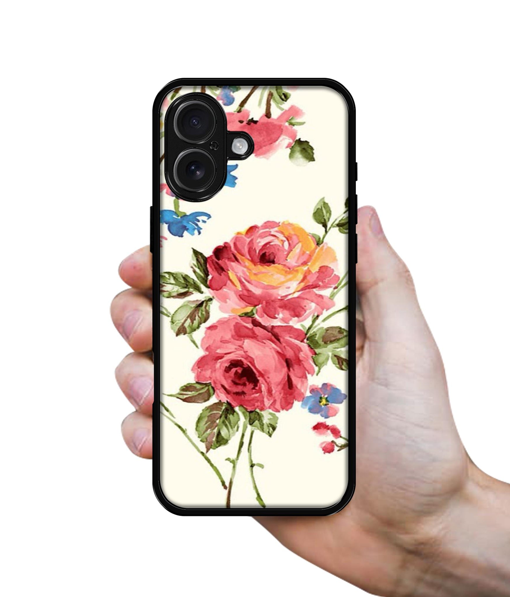 Vintage Painting Flower Design Designer 2D Printed Back Case Cover for Apple iPhone 16 Plus