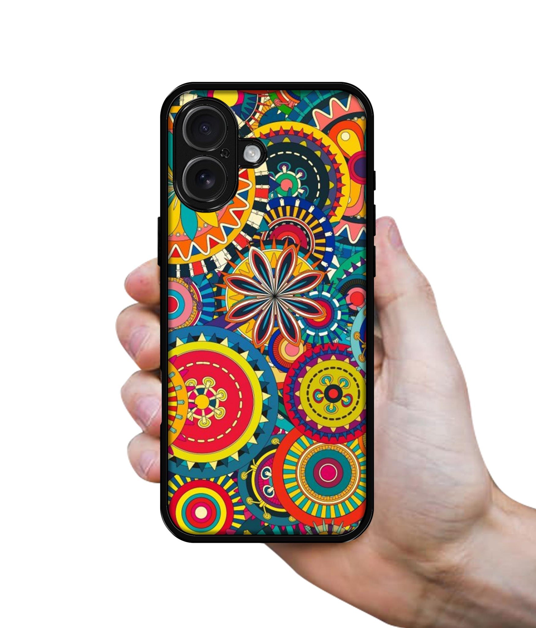 Ring Pattern Print Design Designer 2D Printed Back Case Cover for Apple iPhone 16 Plus