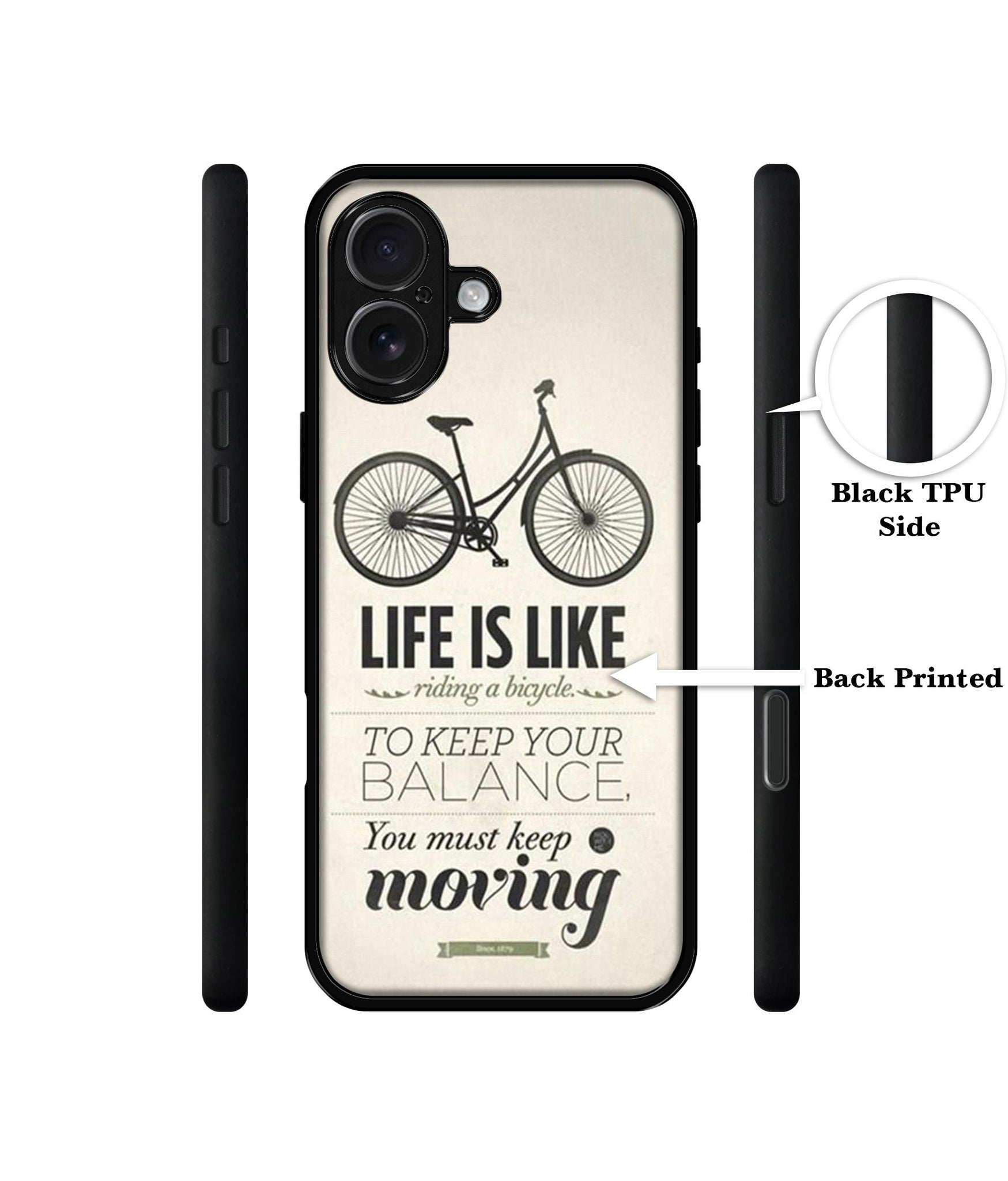 Life is Like Moving Design Designer 2D Printed Back Case Cover for Apple iPhone 16 Plus