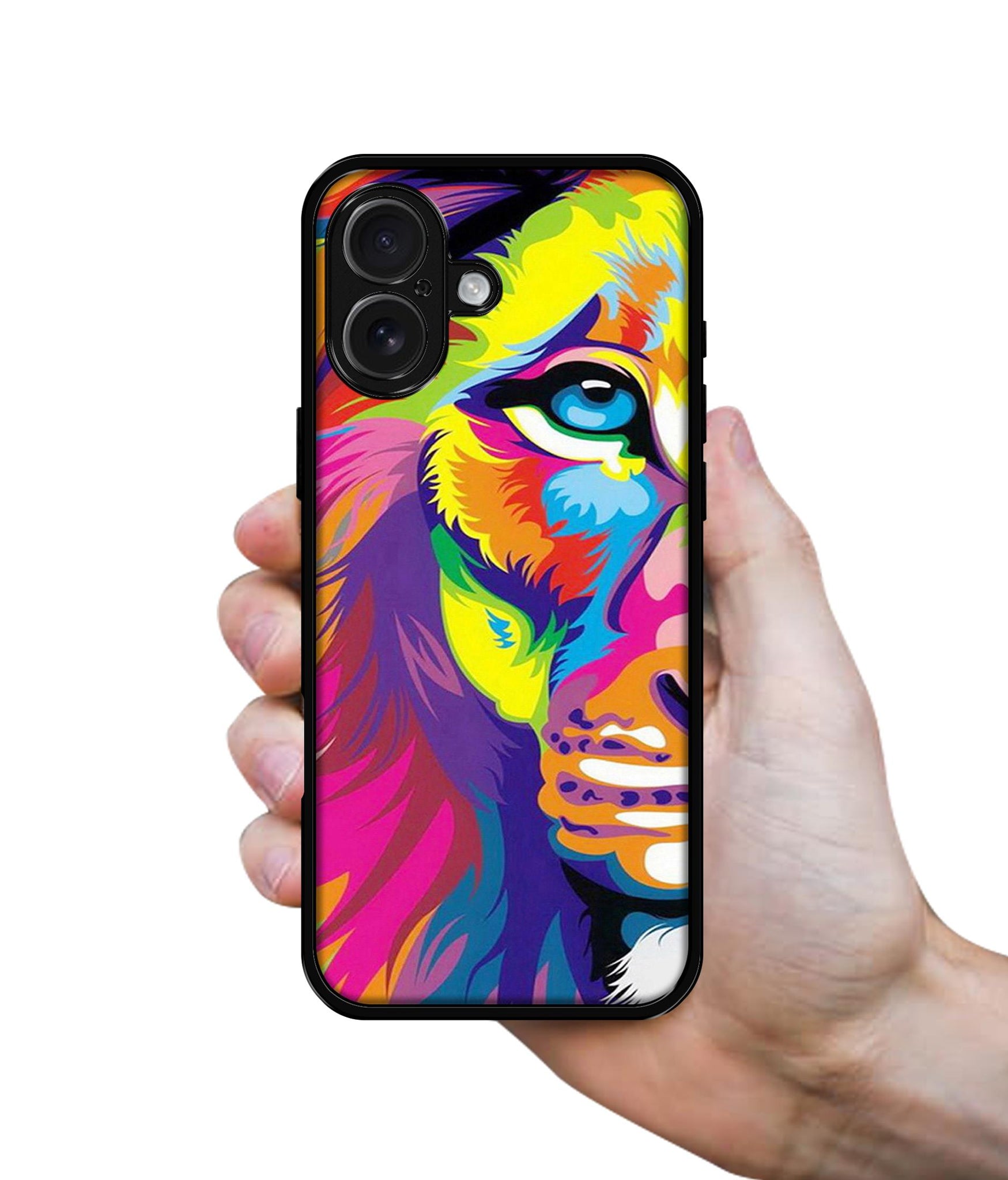 Lion Design Designer 2D Printed Back Case Cover for Apple iPhone 16 Plus