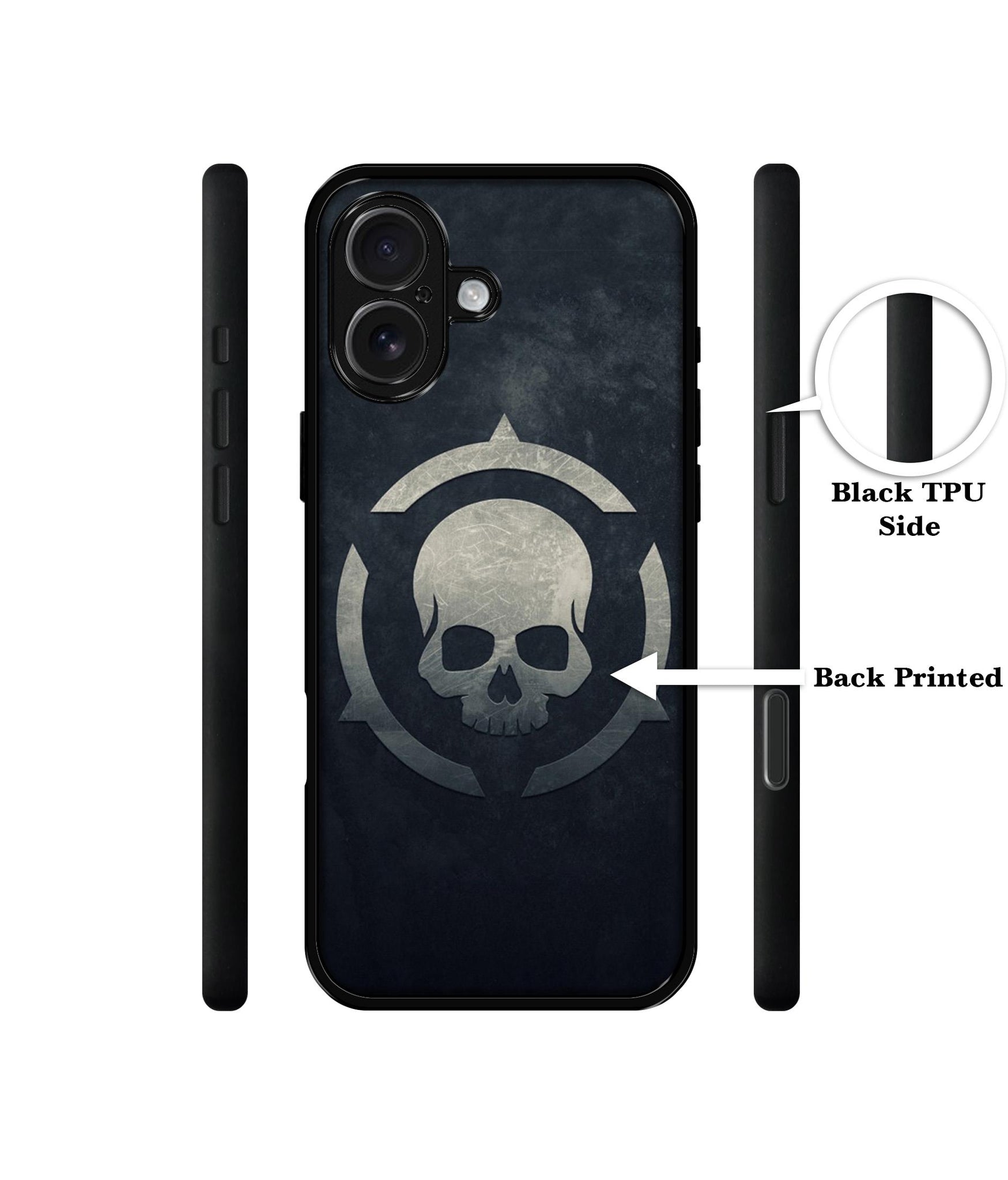 Skull Pattern Print Design Designer 2D Printed Back Case Cover for Apple iPhone 16 Plus