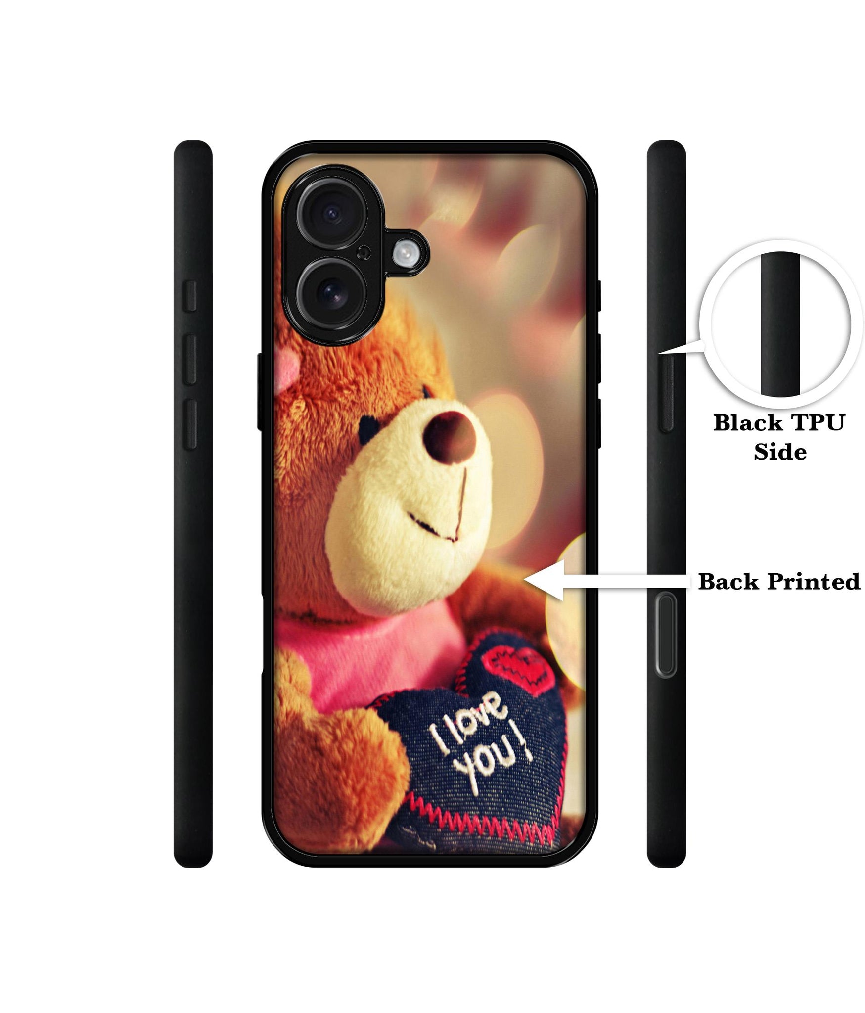 Teddy Bear Design Designer 2D Printed Back Case Cover for Apple iPhone 16 Plus