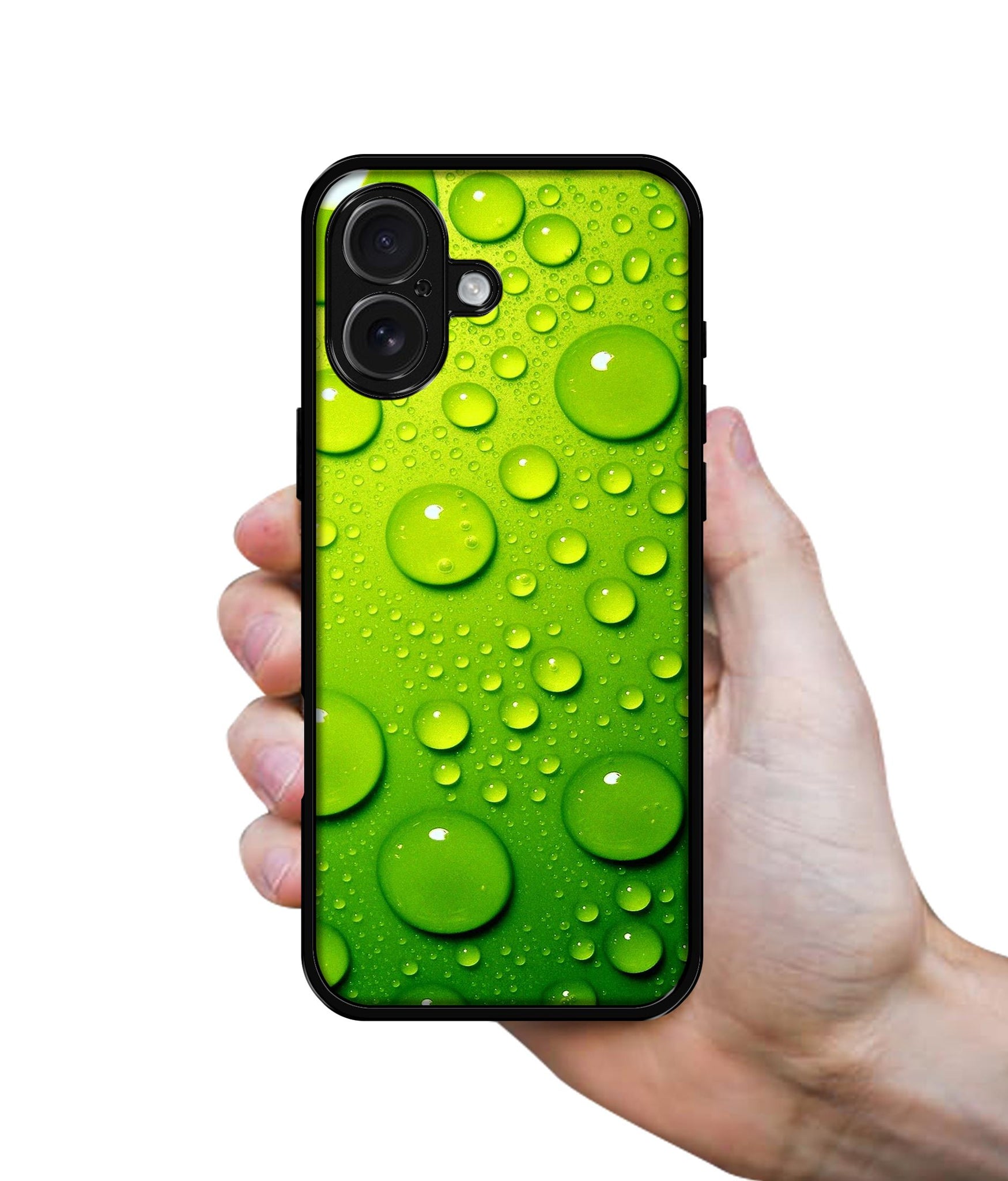 Green Bubbles Design Designer 2D Printed Back Case Cover for Apple iPhone 16 Plus