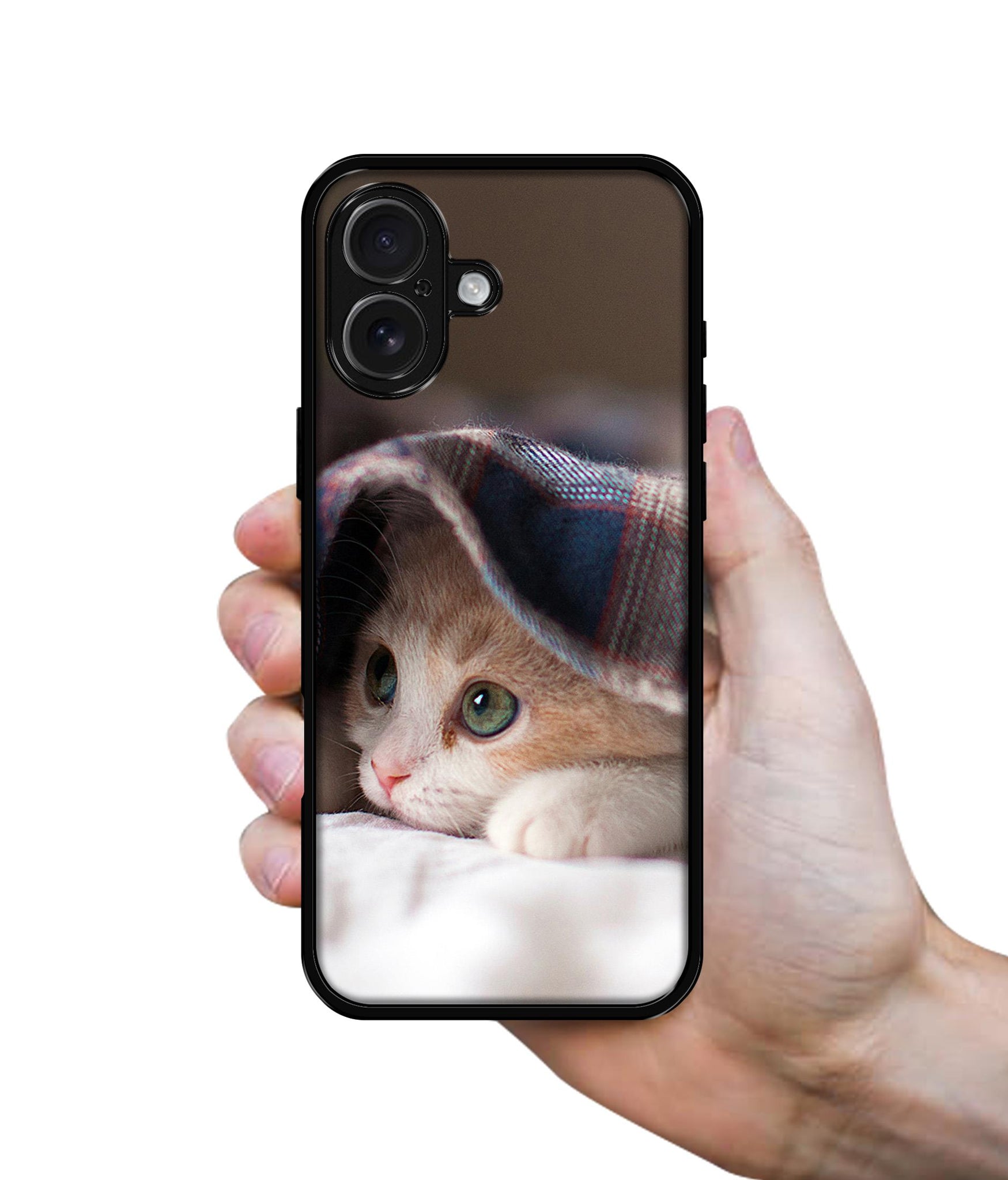 Sleepy Kitten Design Designer 2D Printed Back Case Cover for Apple iPhone 16 Plus