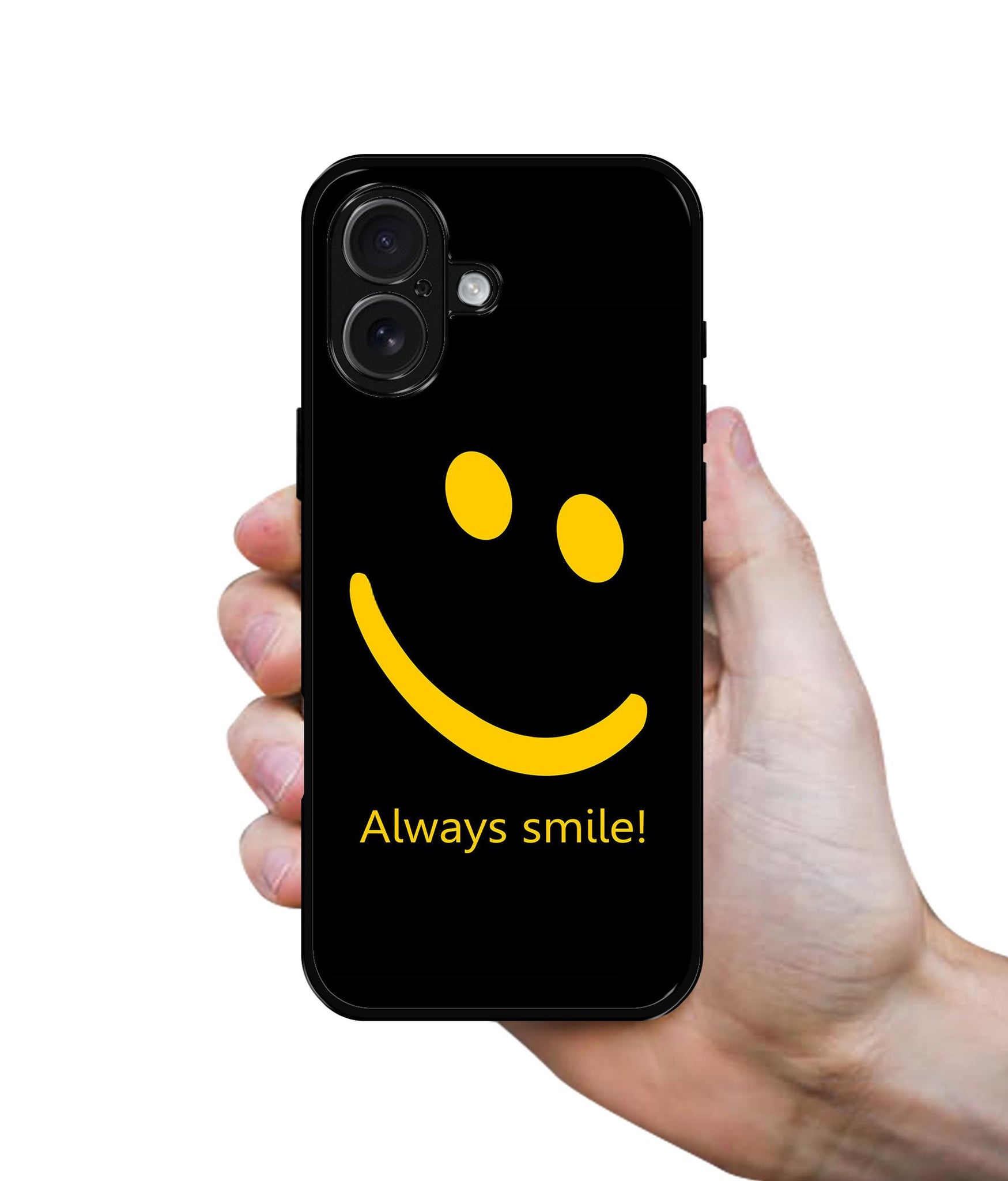 Always Smile Quote Design Designer 2D Printed Back Case Cover for Apple iPhone 16 Plus