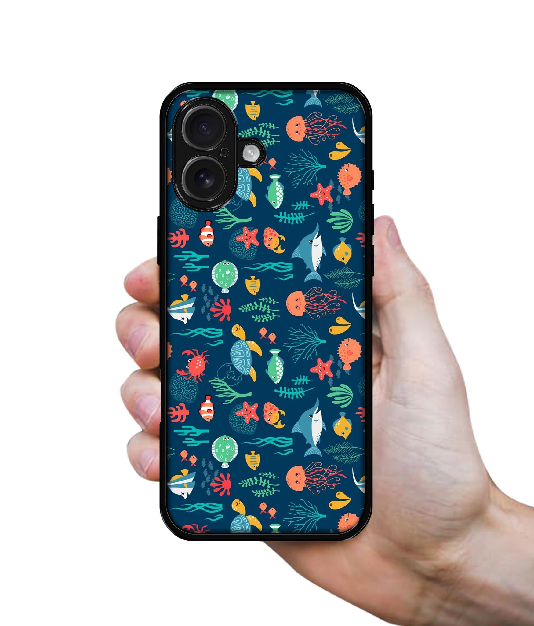 Aquarium Texture Design Designer 2D Printed Back Case Cover for Apple iPhone 16 Plus