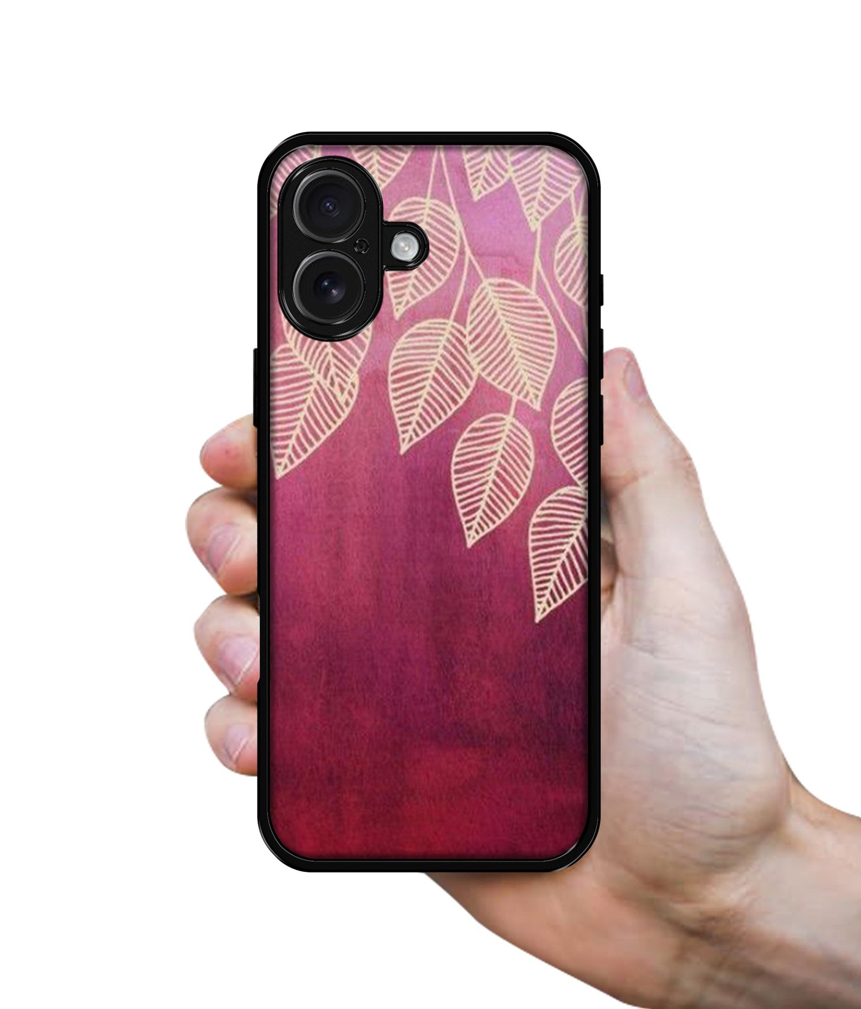 Leaf Pattern Design Designer 2D Printed Back Case Cover for Apple iPhone 16 Plus