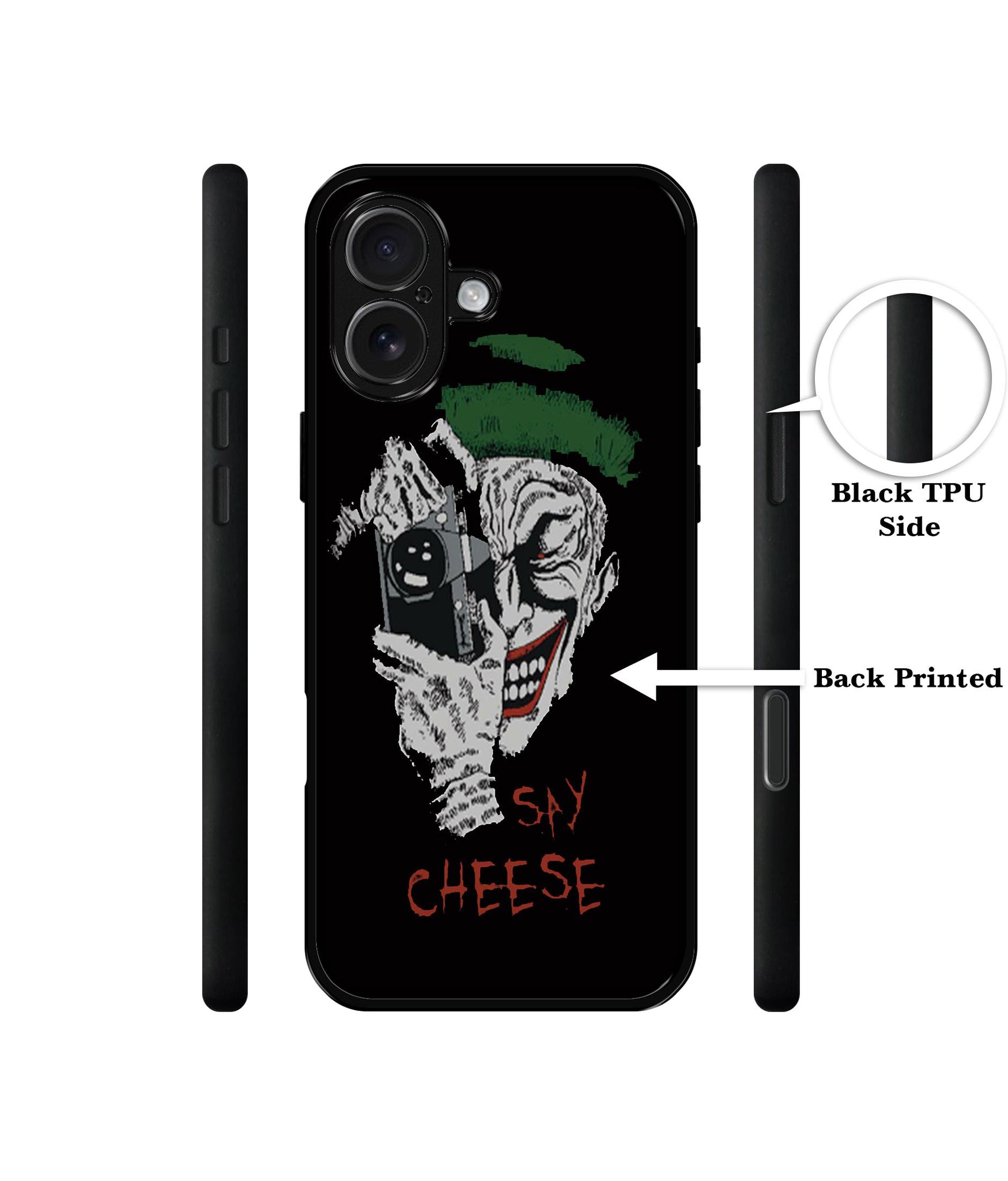 Joker Say Cheese Design Designer 2D Printed Back Case Cover for Apple iPhone 16 Plus