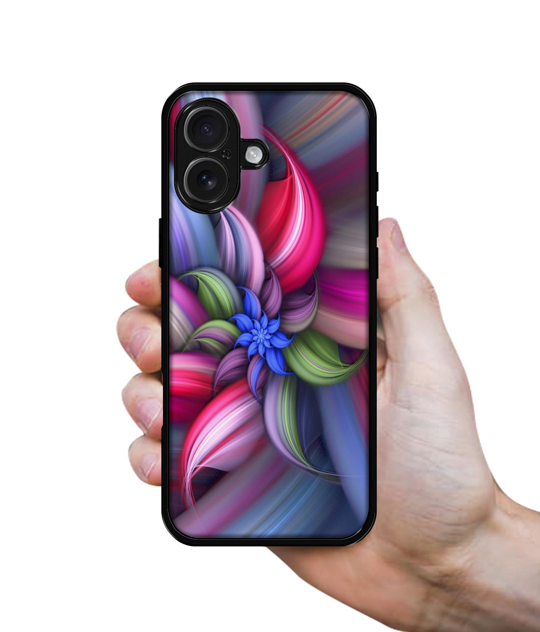 Colorful Flower Design Designer 2D Printed Back Case Cover for Apple iPhone 16 Plus