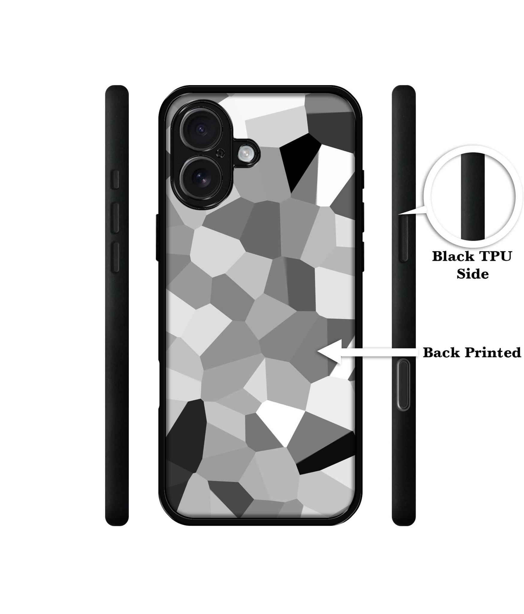 Black & White Mathematical Shape Design Designer 2D Printed Back Case Cover for Apple iPhone 16 Plus