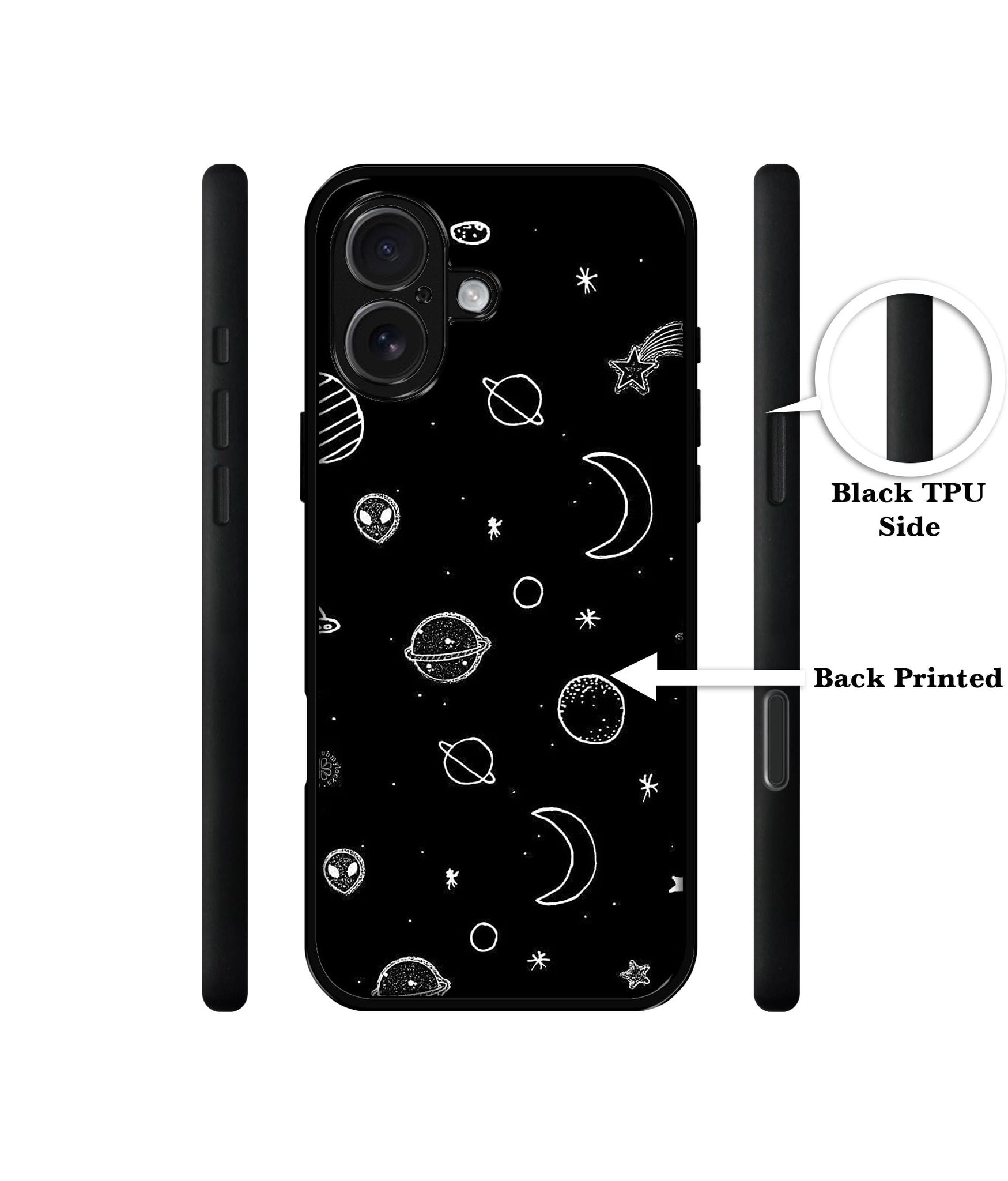 Space Stars Universe Design Designer 2D Printed Back Case Cover for Apple iPhone 16 Plus