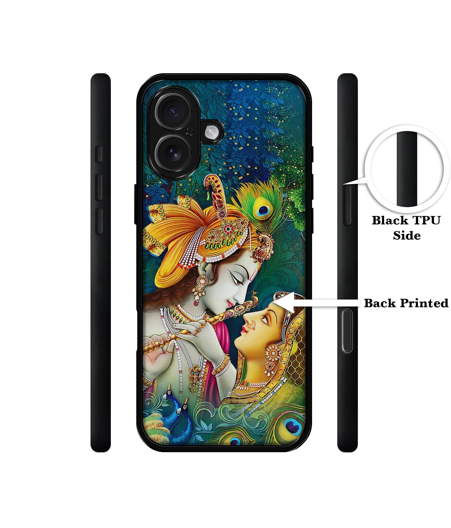 Radha Kishan Love Design Designer 2D Printed Back Case Cover for Apple iPhone 16 Plus