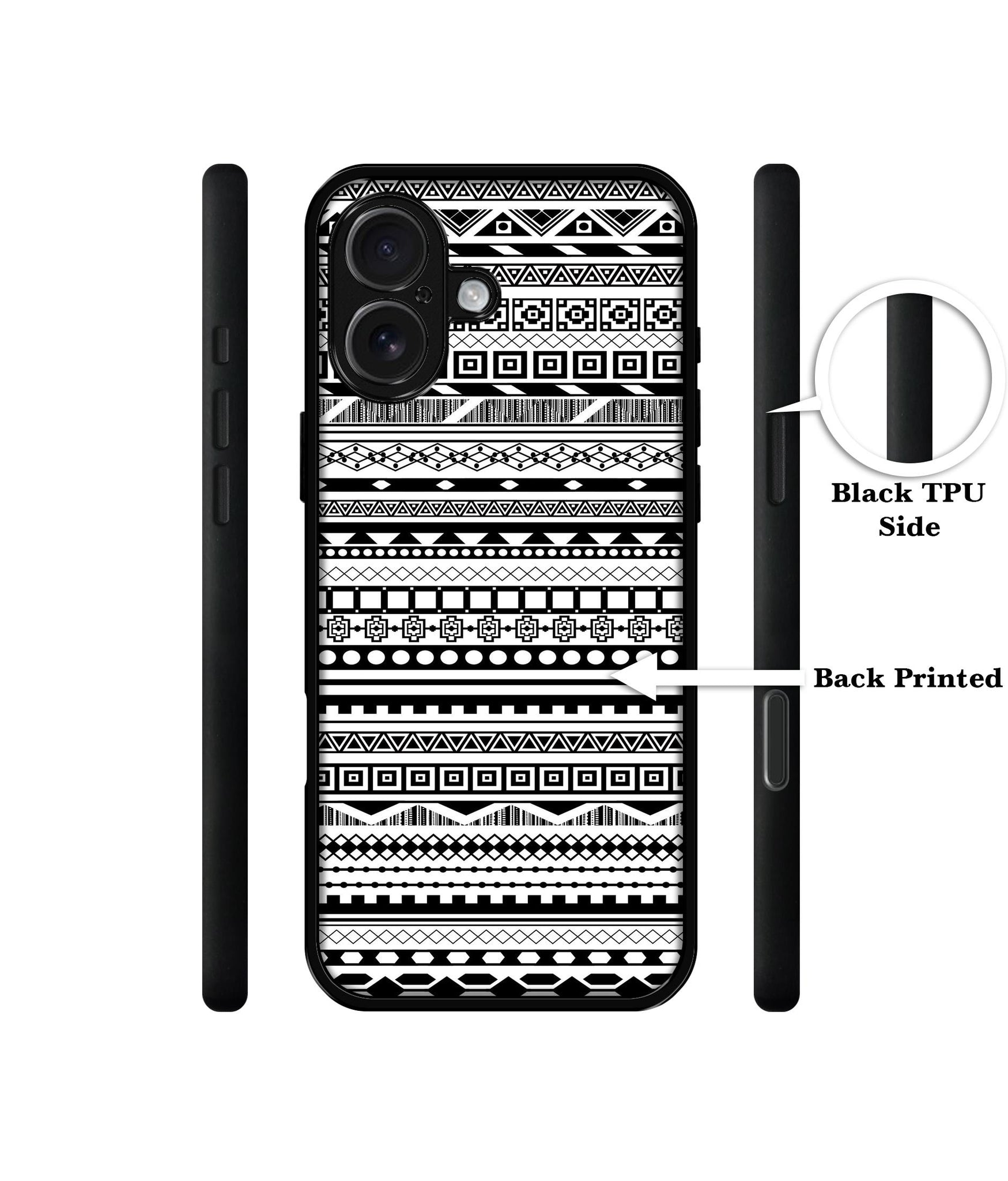 Black & White Patterns Design Designer 2D Printed Back Case Cover for Apple iPhone 16 Plus