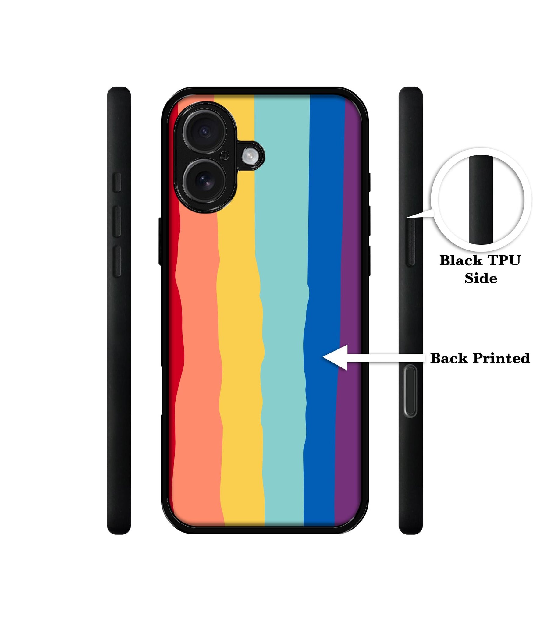 Rainbow Design Designer 2D Printed Back Case Cover for Apple iPhone 16 Plus