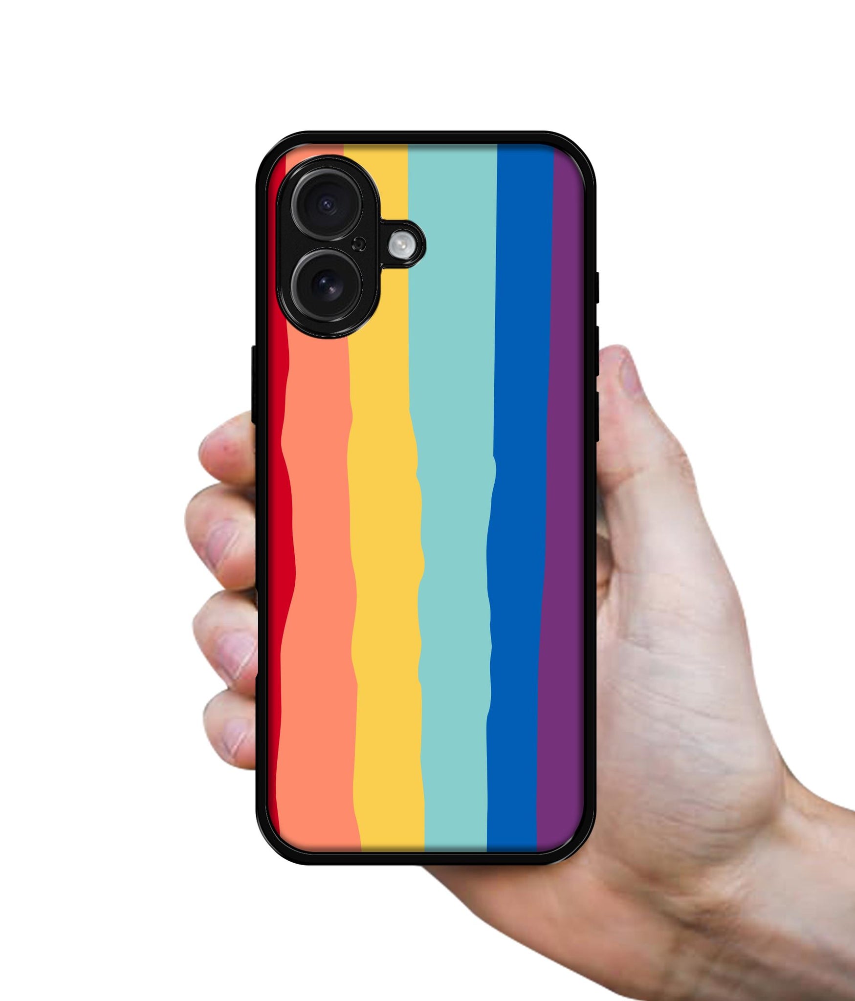 Rainbow Design Designer 2D Printed Back Case Cover for Apple iPhone 16 Plus