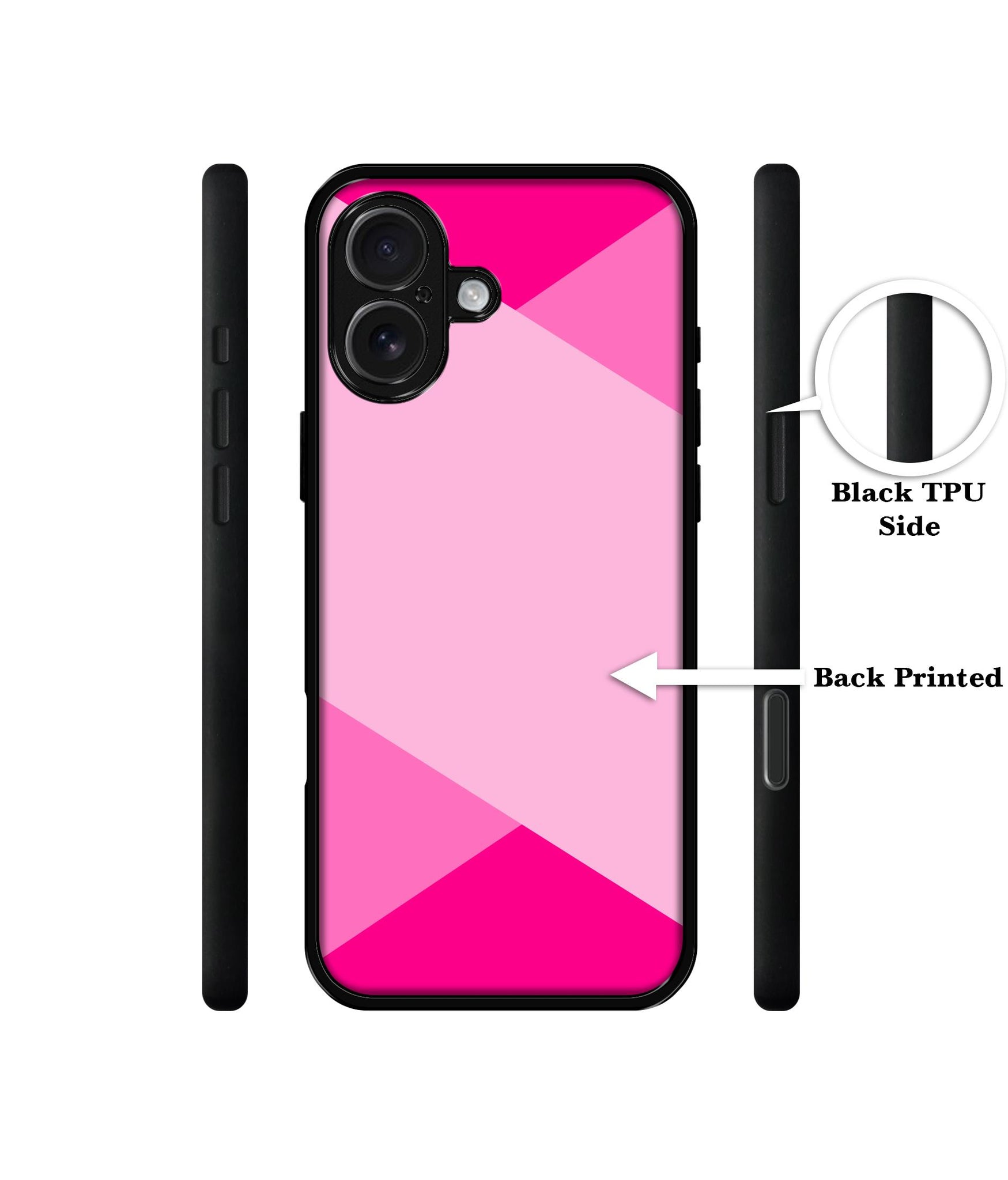 Pink Cross Vector Design Designer 2D Printed Back Case Cover for Apple iPhone 16 Plus