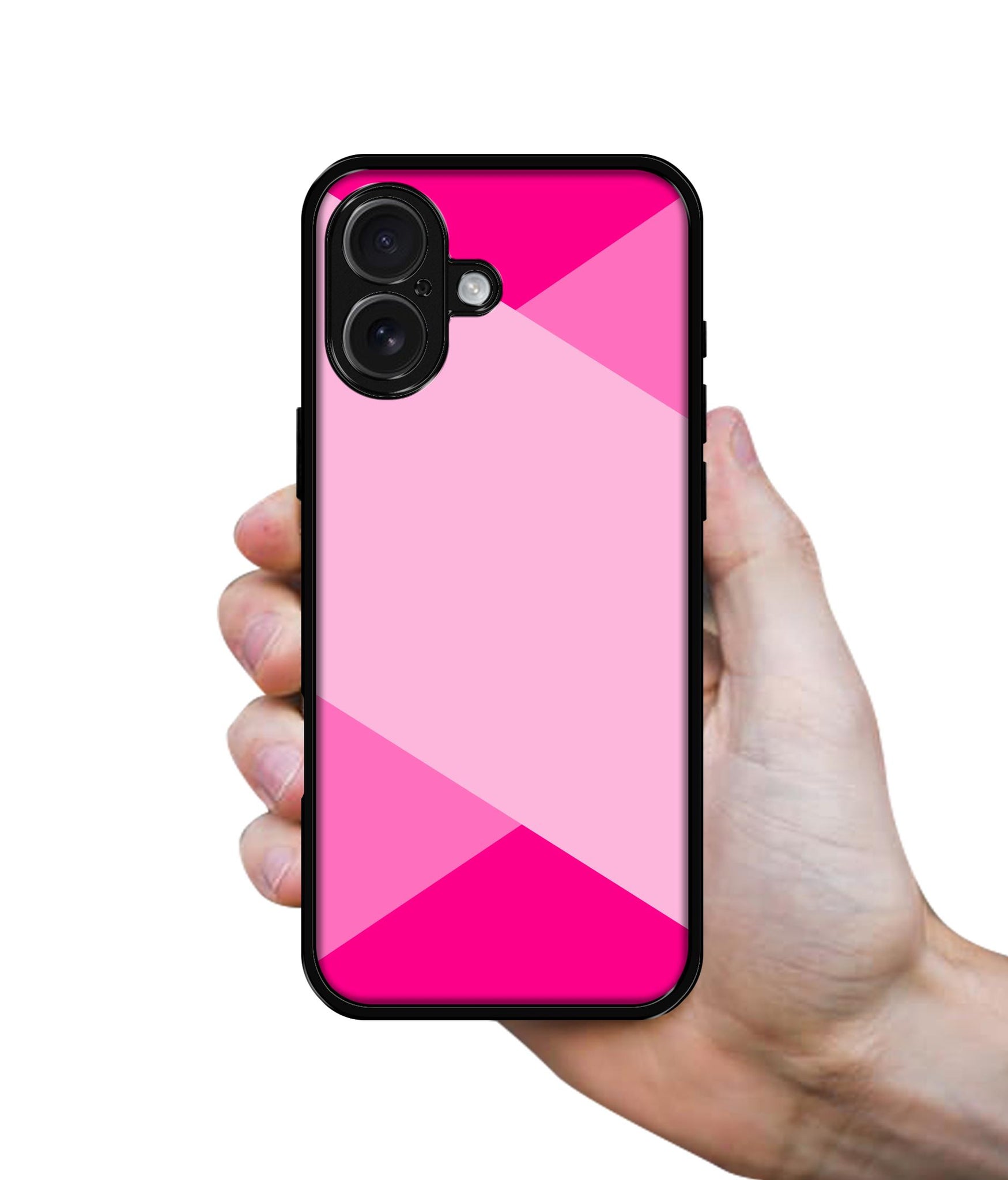 Pink Cross Vector Design Designer 2D Printed Back Case Cover for Apple iPhone 16 Plus