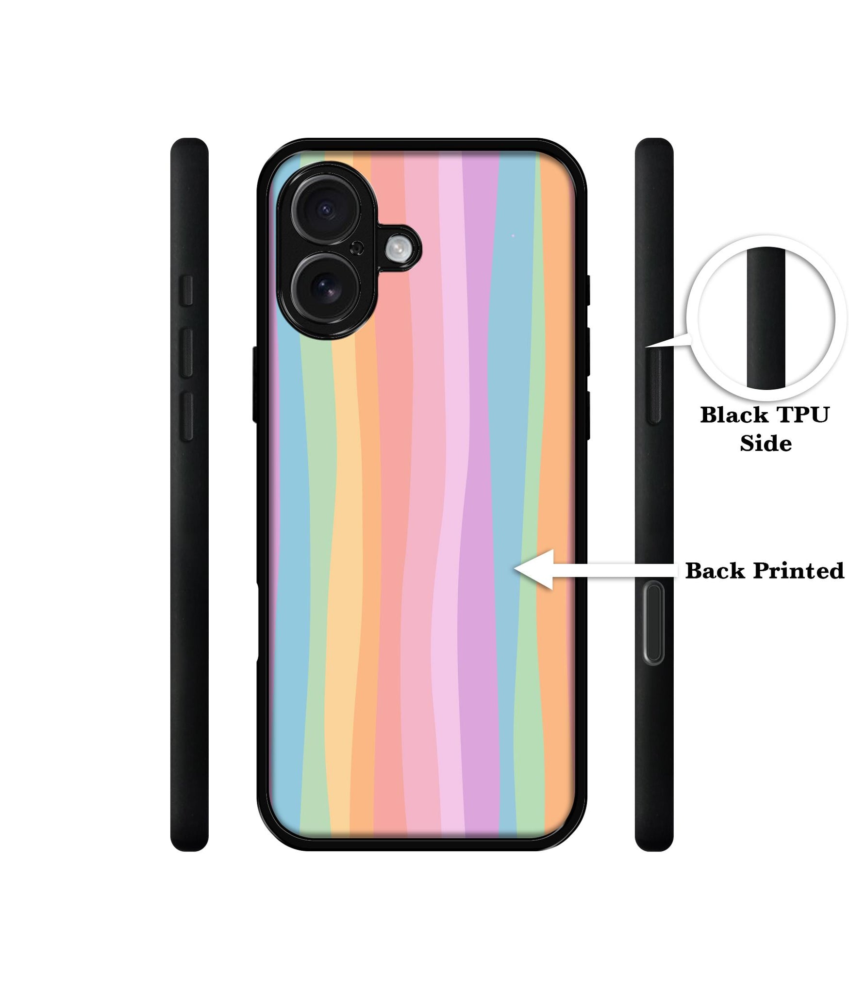 Cool Rainbow Design Designer 2D Printed Back Case Cover for Apple iPhone 16 Plus