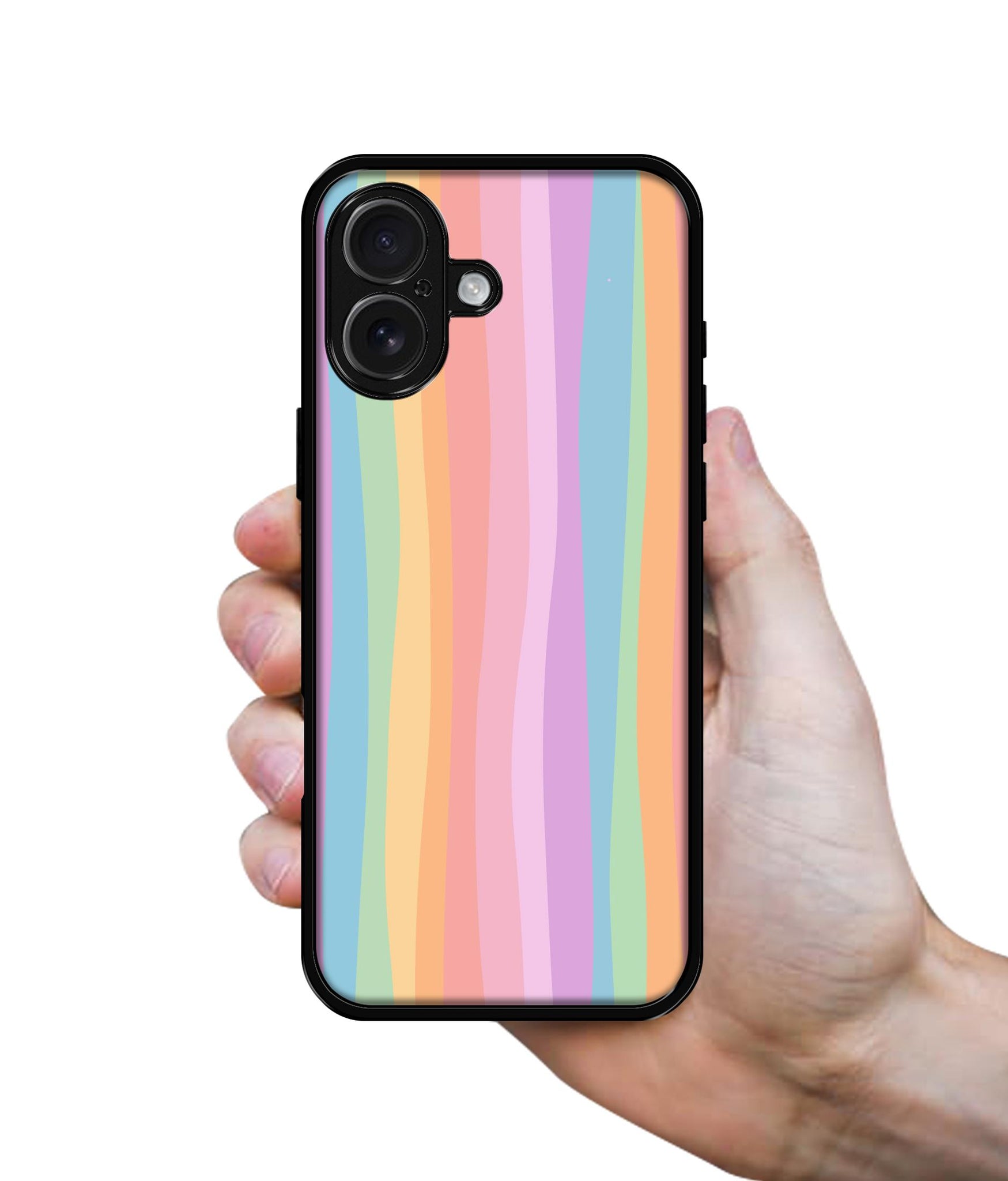 Cool Rainbow Design Designer 2D Printed Back Case Cover for Apple iPhone 16 Plus