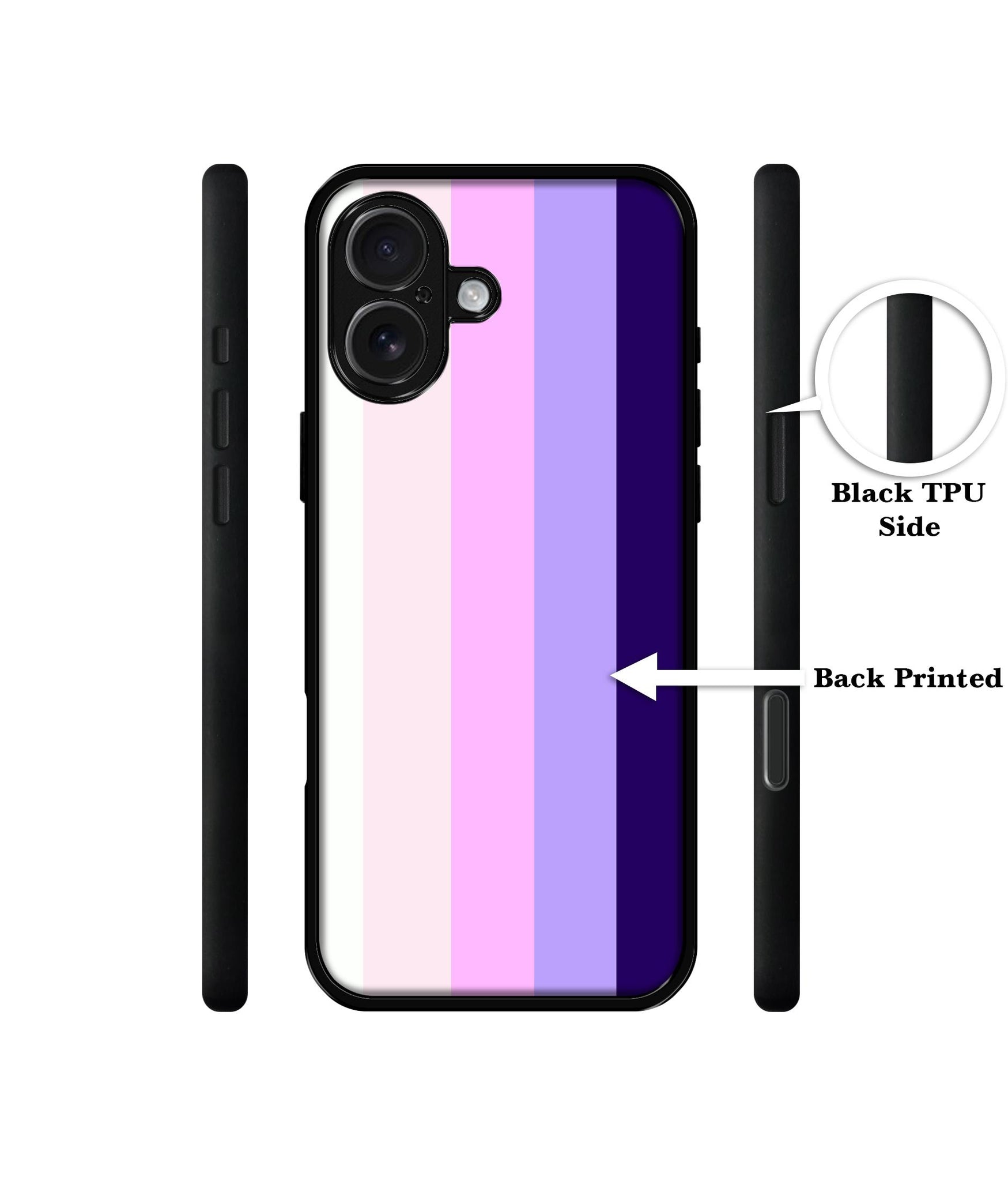 Pink and Purple Lines Design Designer 2D Printed Back Case Cover for Apple iPhone 16 Plus