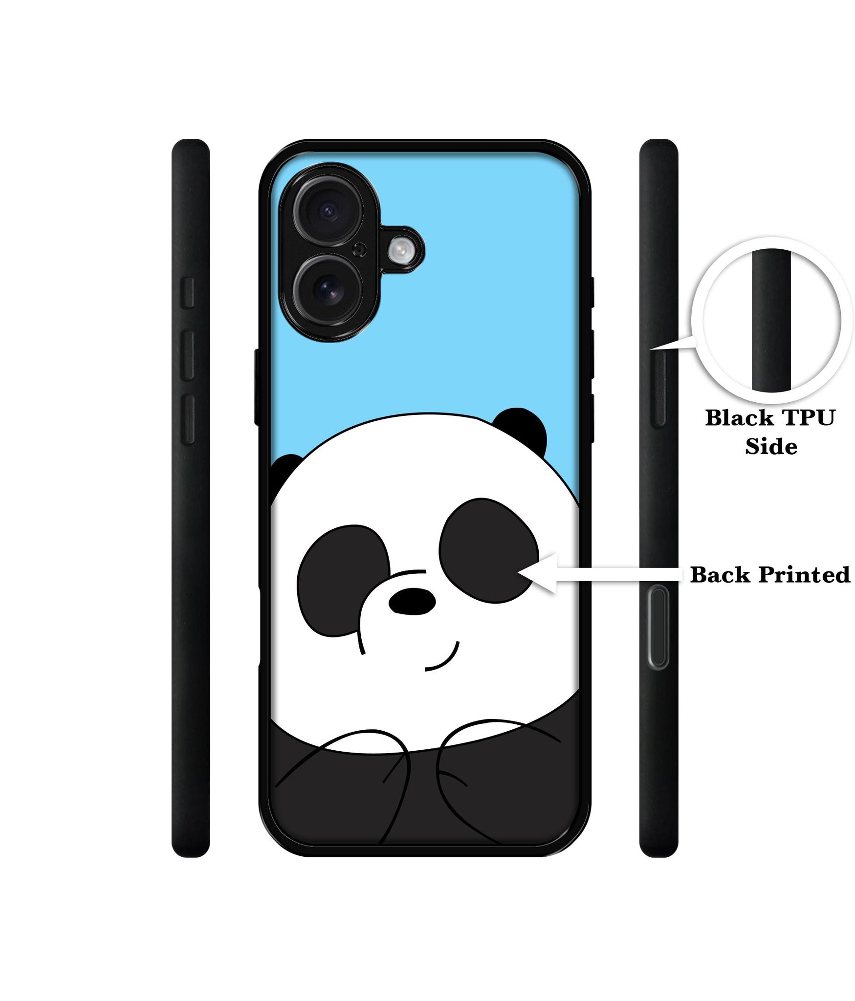 Cute Panda Design Designer 2D Printed Back Case Cover for Apple iPhone 16 Plus