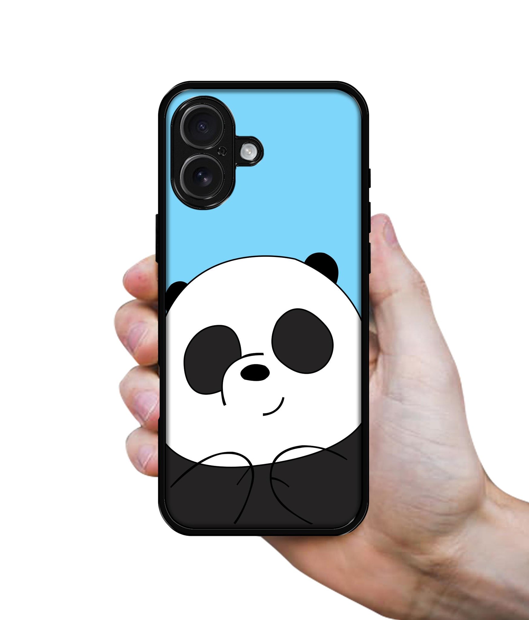 Cute Panda Design Designer 2D Printed Back Case Cover for Apple iPhone 16 Plus