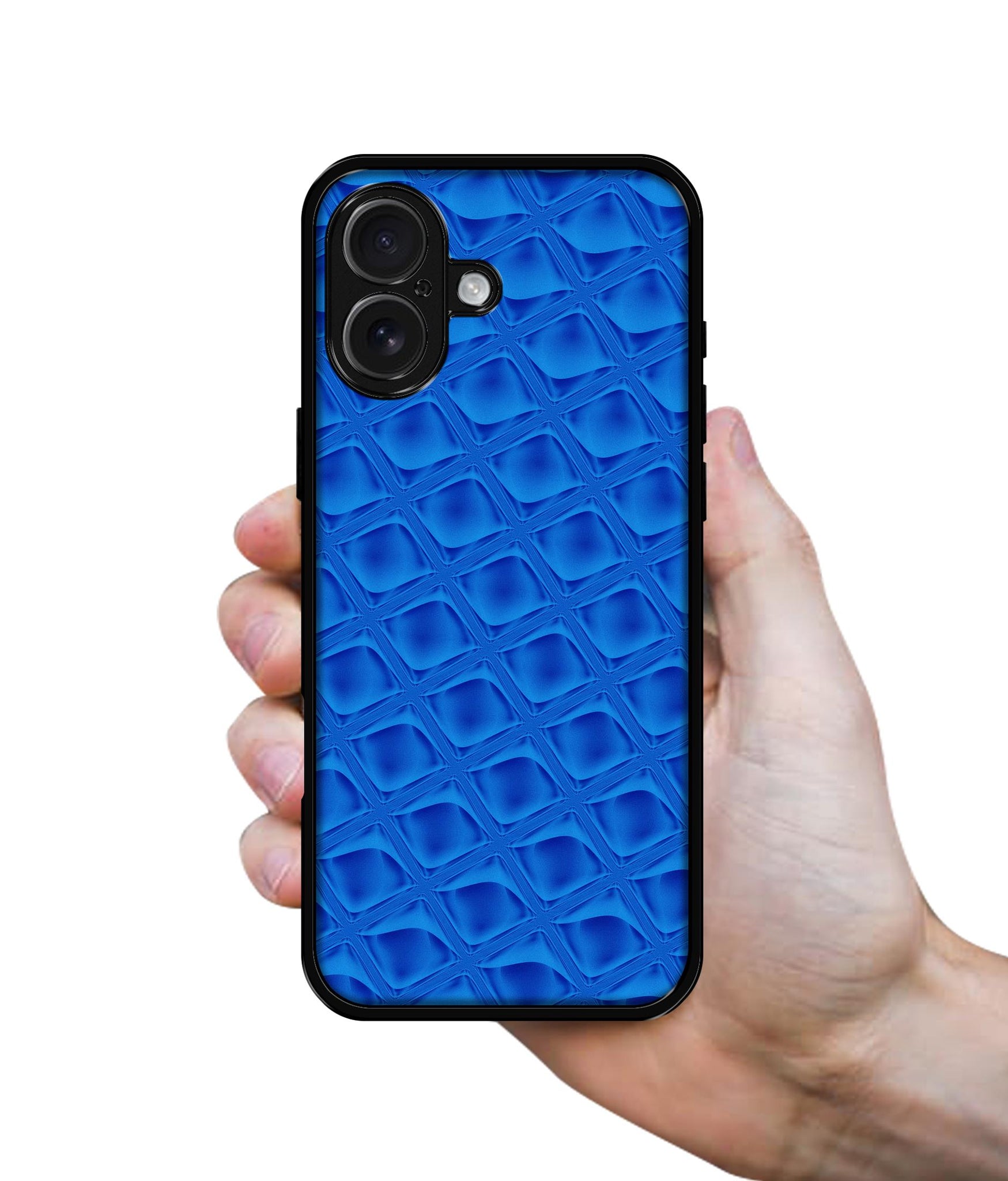 Blue Diamond Design Designer 2D Printed Back Case Cover for Apple iPhone 16 Plus