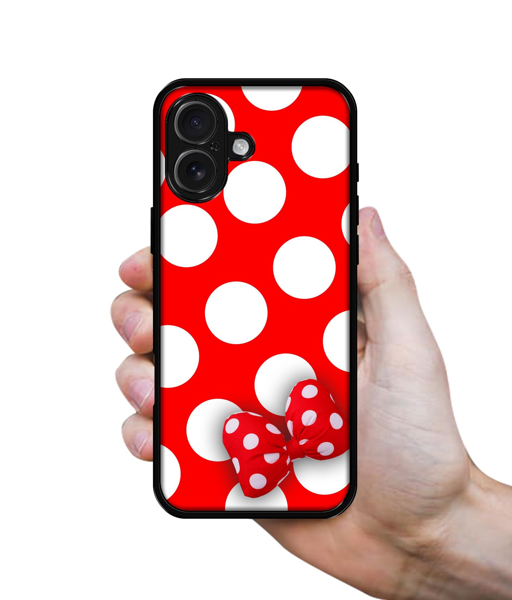 Red Polka Dots Design Designer 2D Printed Back Case Cover for Apple iPhone 16 Plus