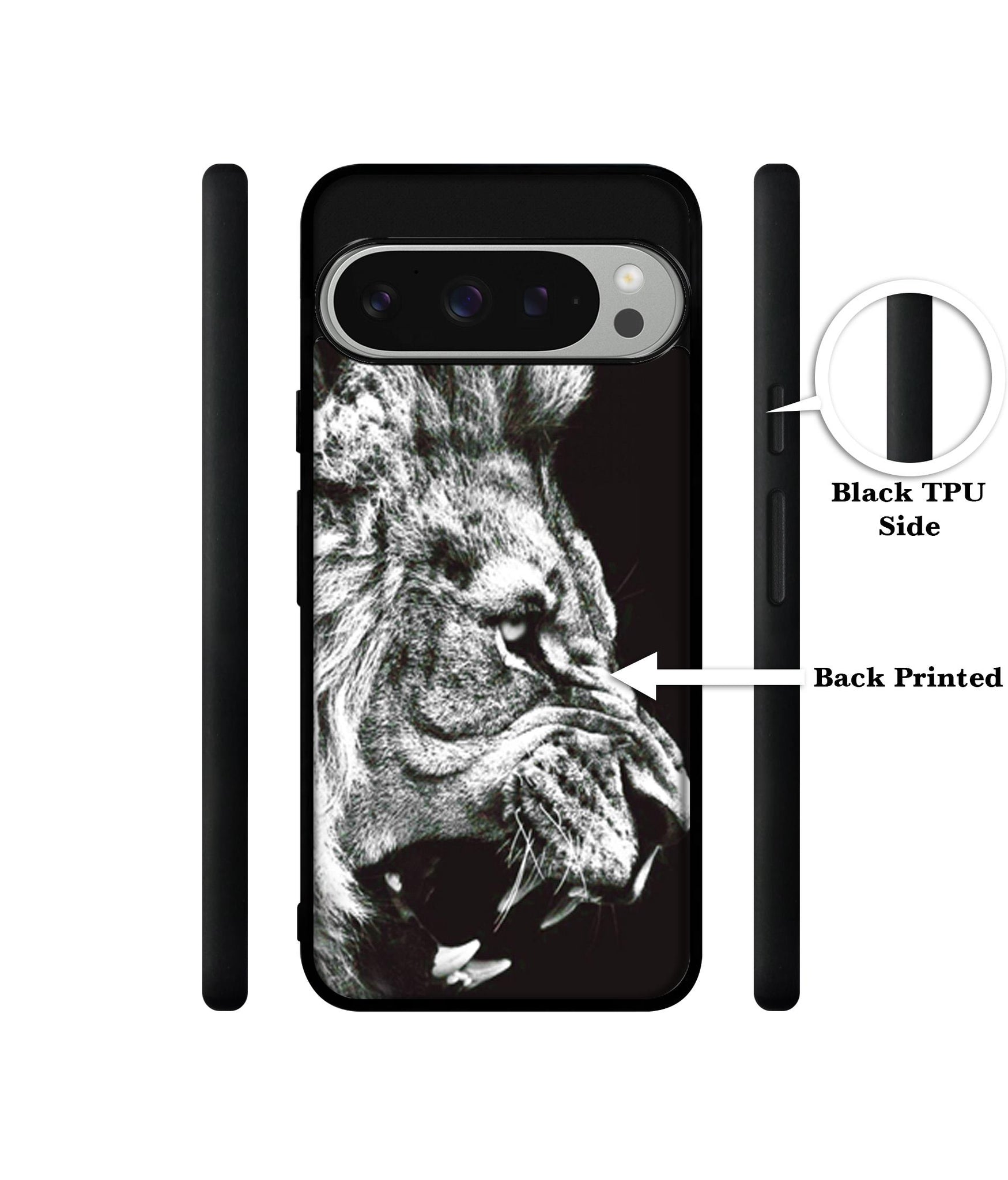 Angry Lion Design Designer 2D Printed Back Case Cover for Google Pixel 9 Pro 5G
