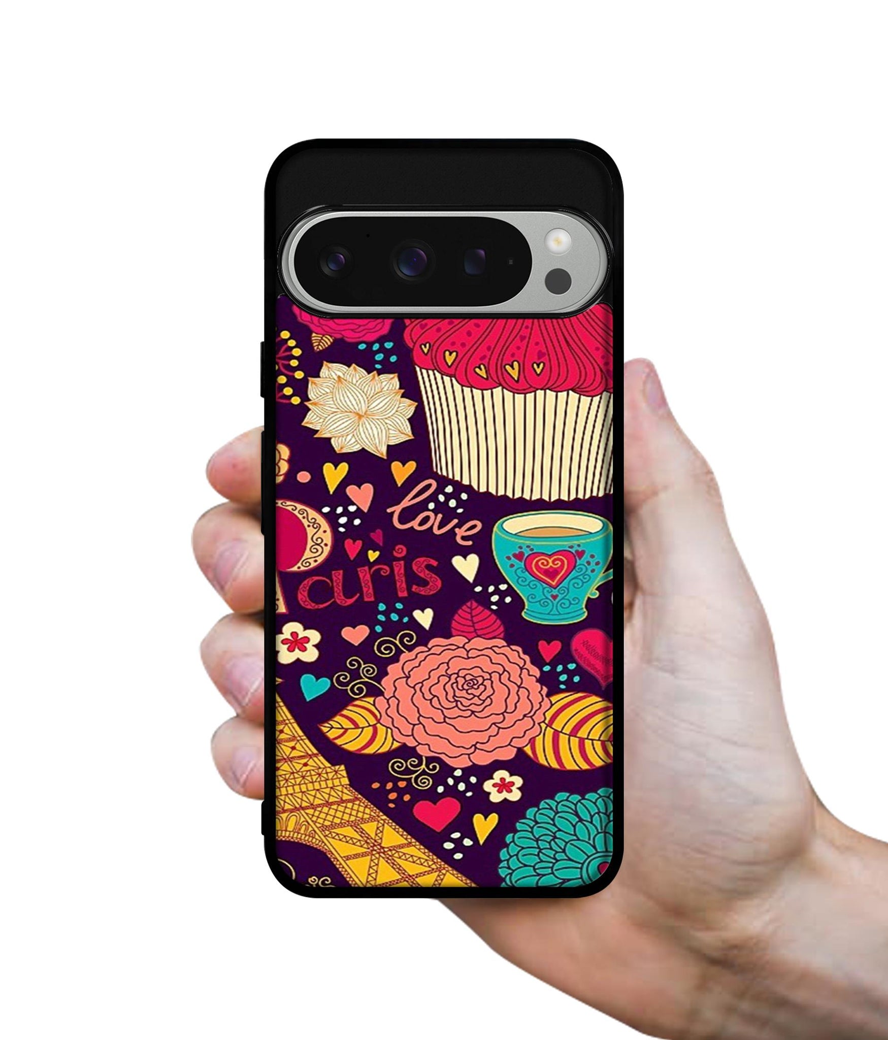 Paris Flower Love Design Designer 2D Printed Back Case Cover for Google Pixel 9 Pro 5G