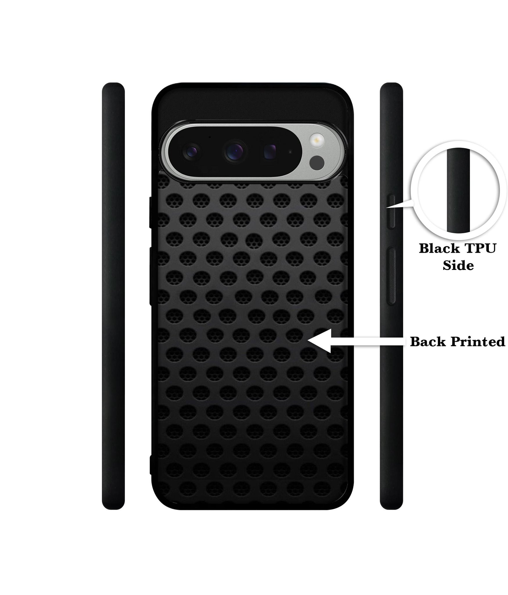 Black Circle Design Designer 2D Printed Back Case Cover for Google Pixel 9 Pro 5G